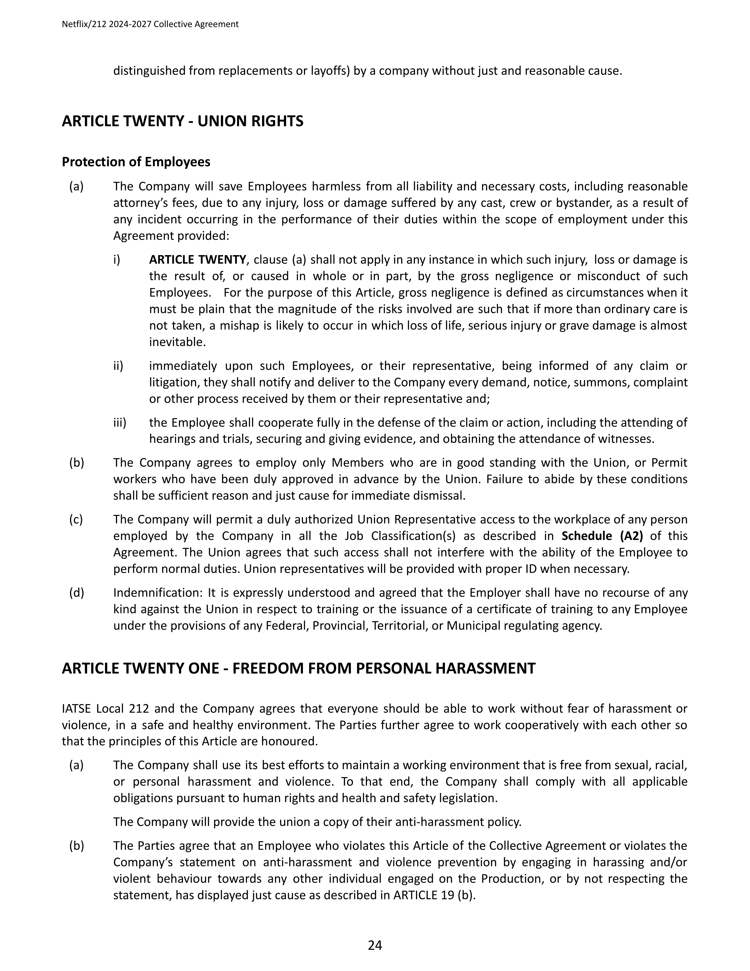 Netflix IATSE Agreement — page 24