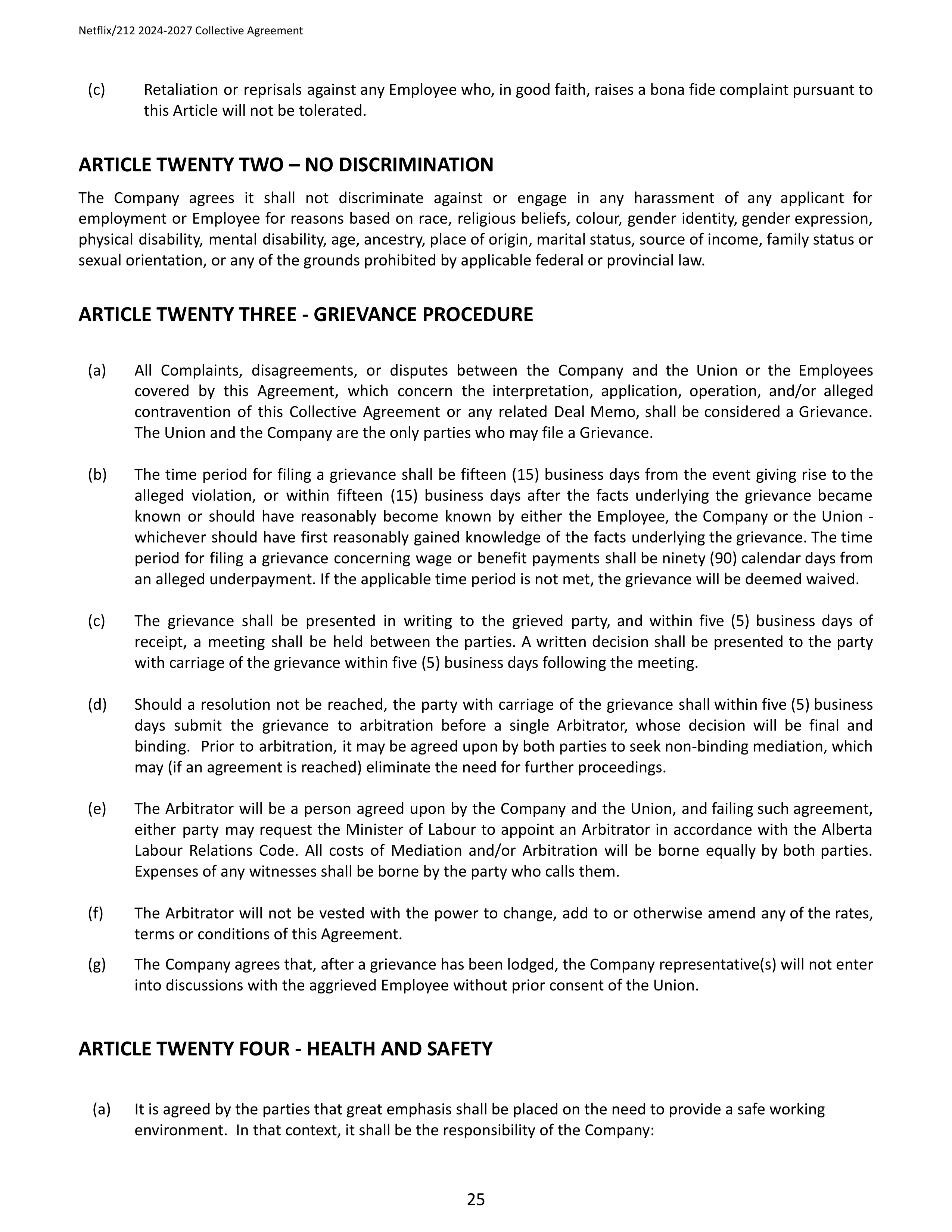 Netflix IATSE Agreement — page 25
