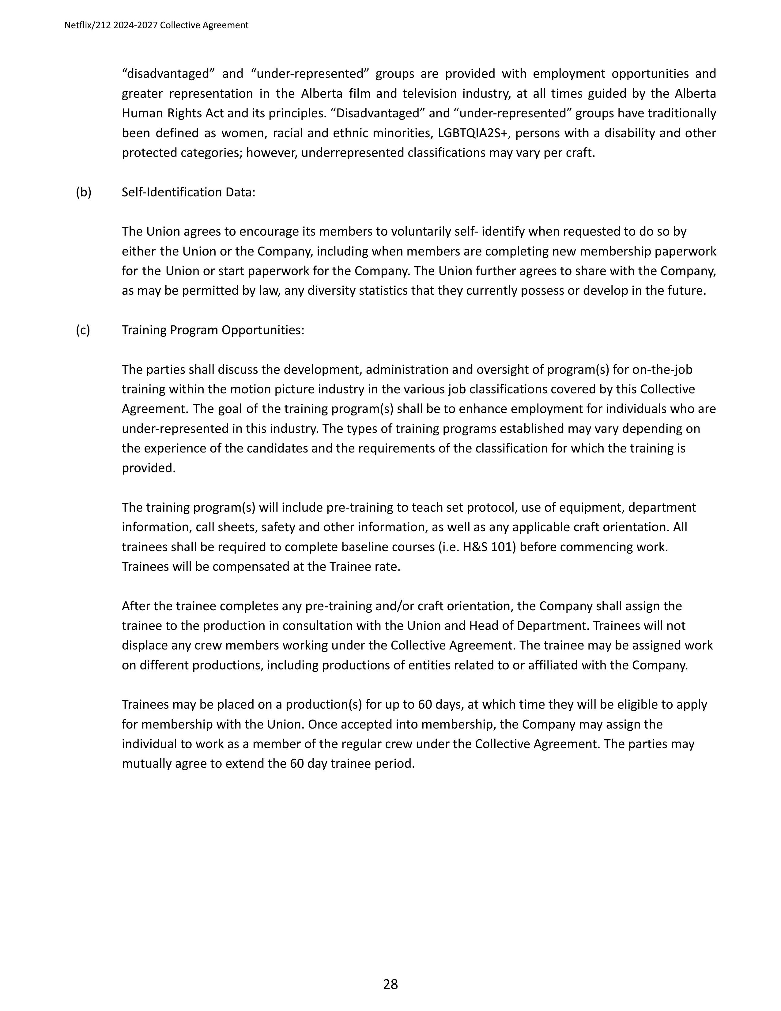 Netflix IATSE Agreement — page 28