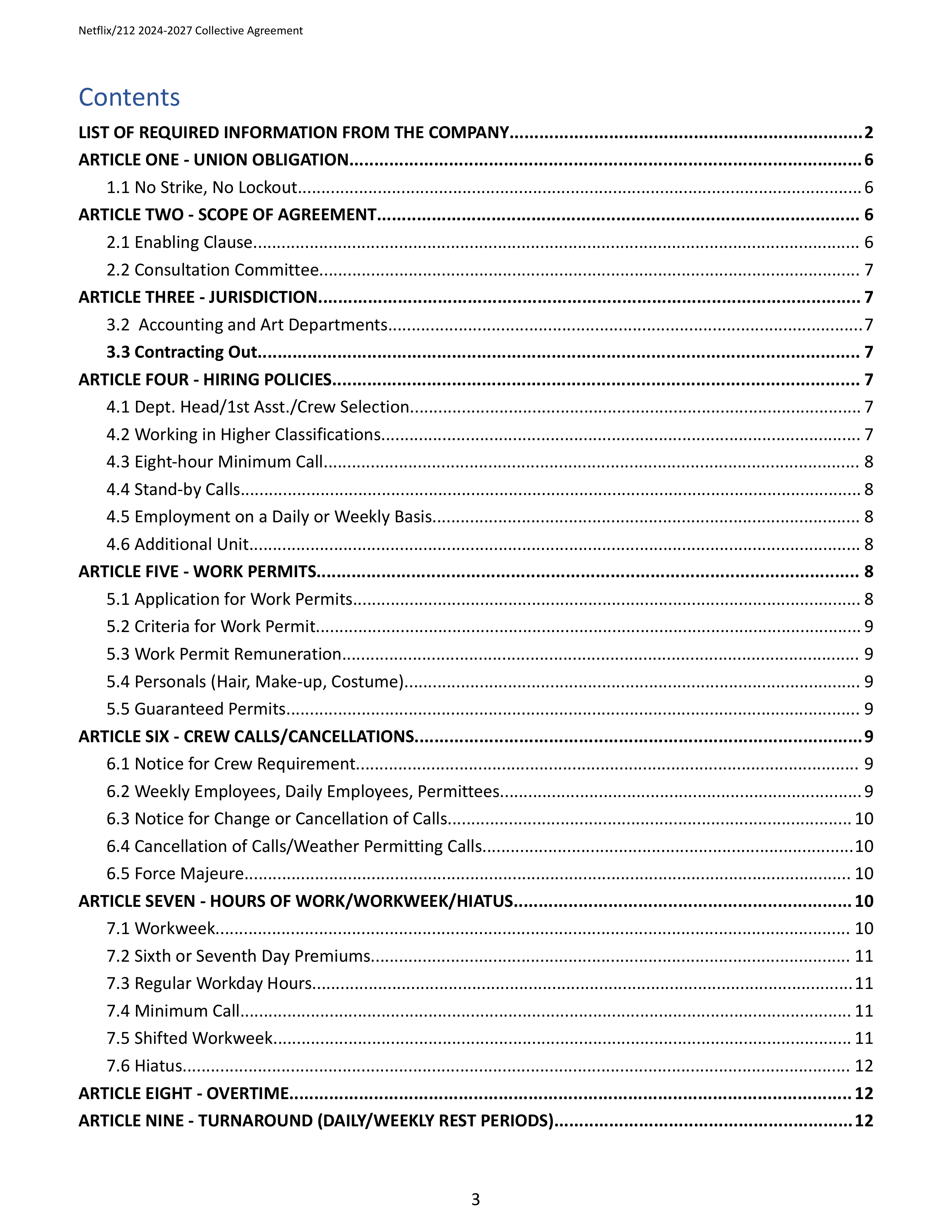 Netflix IATSE Agreement — page 3