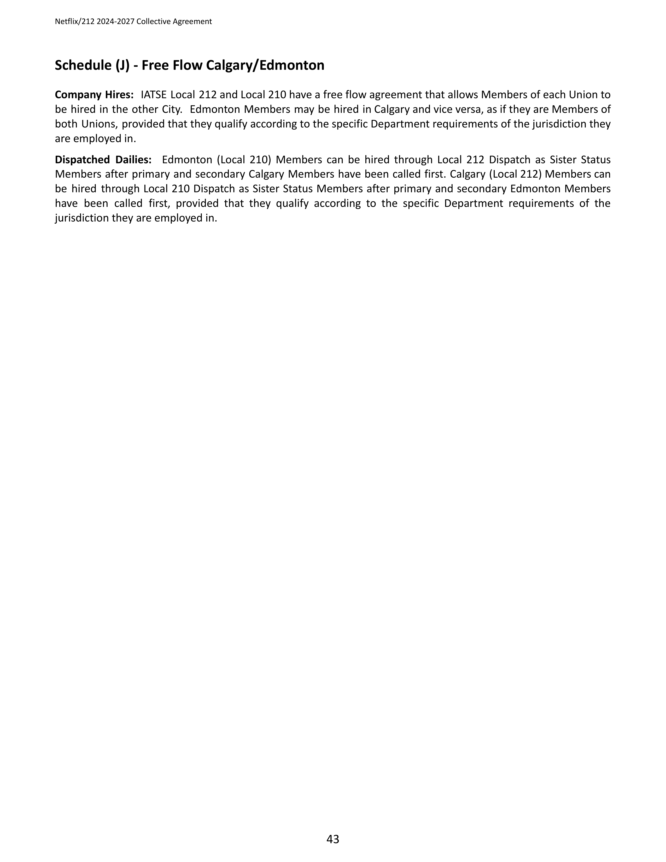 Netflix IATSE Agreement — page 43
