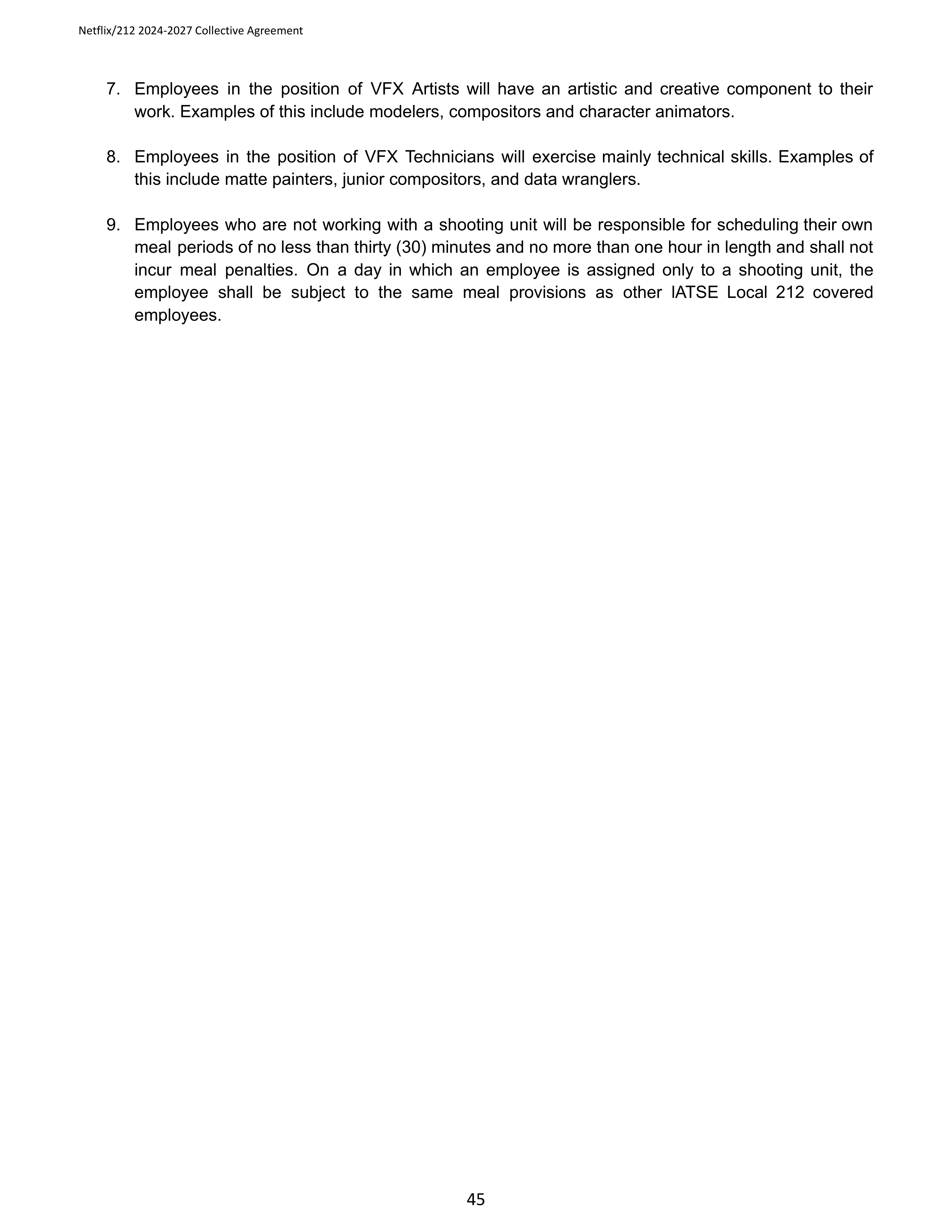 Netflix IATSE Agreement — page 45