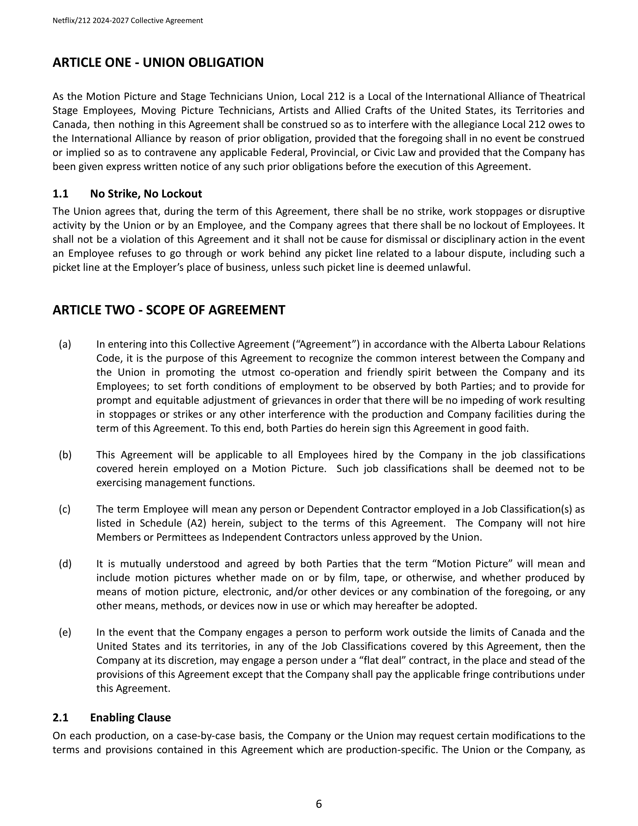 Netflix IATSE Agreement — page 6