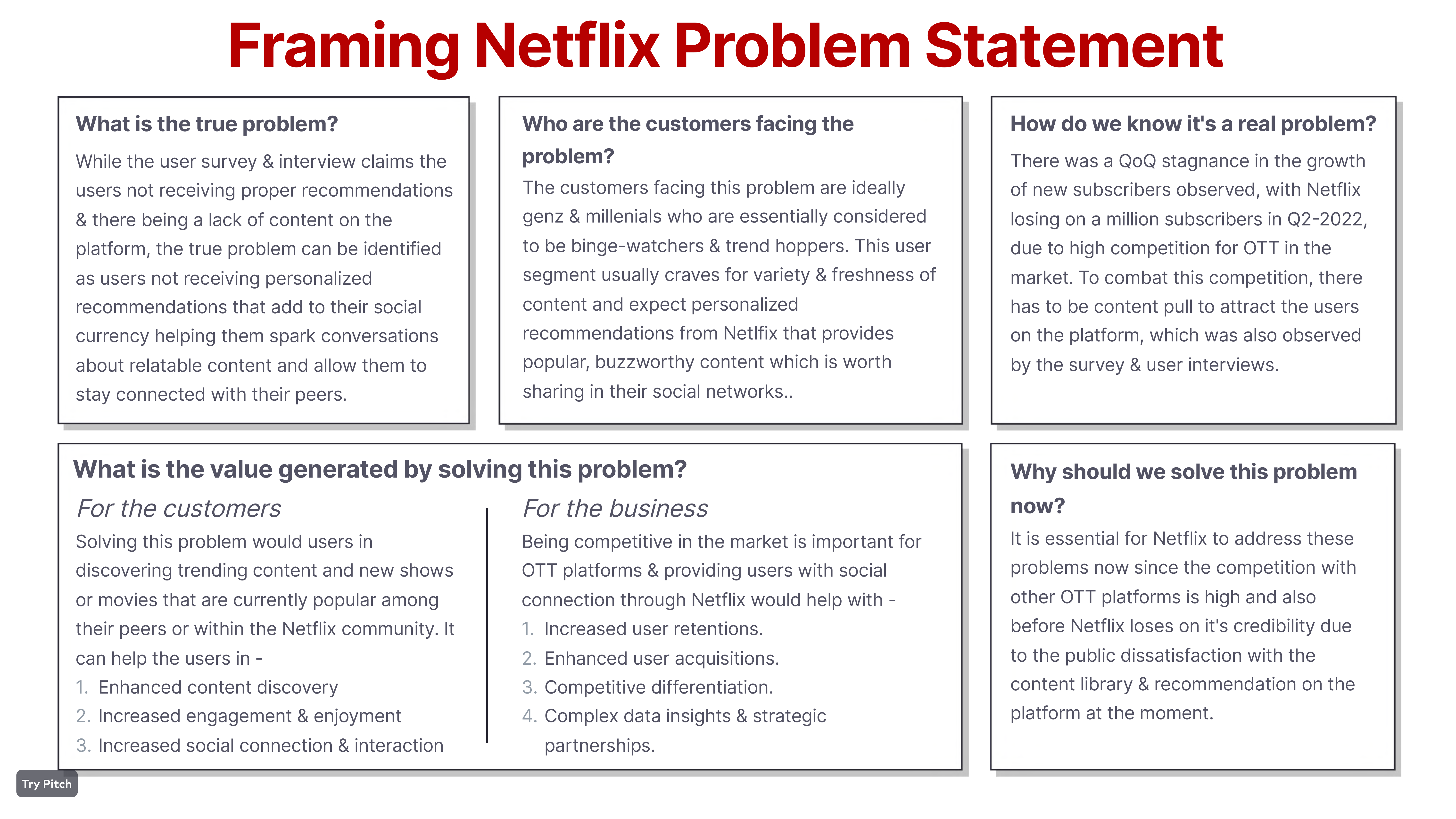 Netflix Personalized Recommendation Problem Statement — page 1