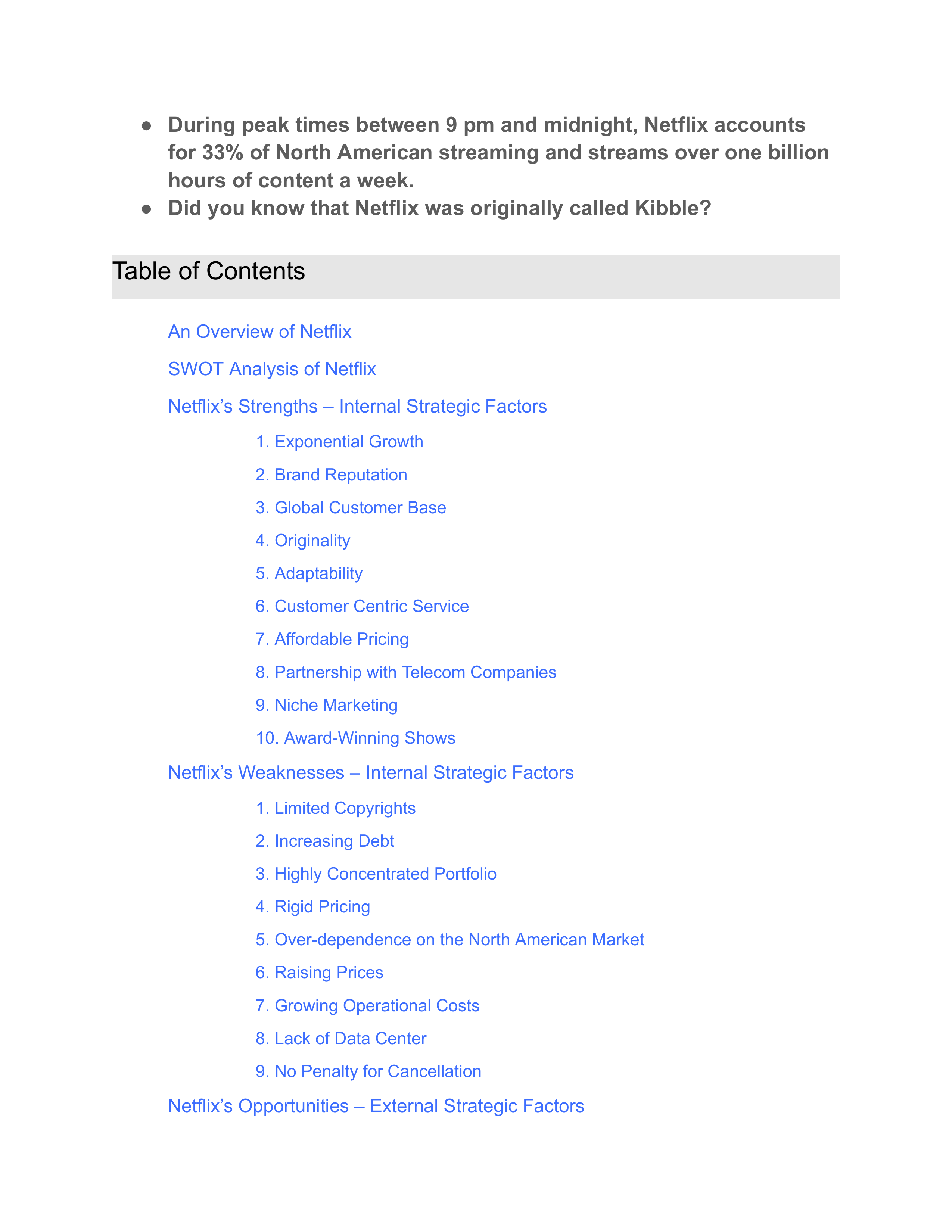 Netflix Swot Analysis  — page 2