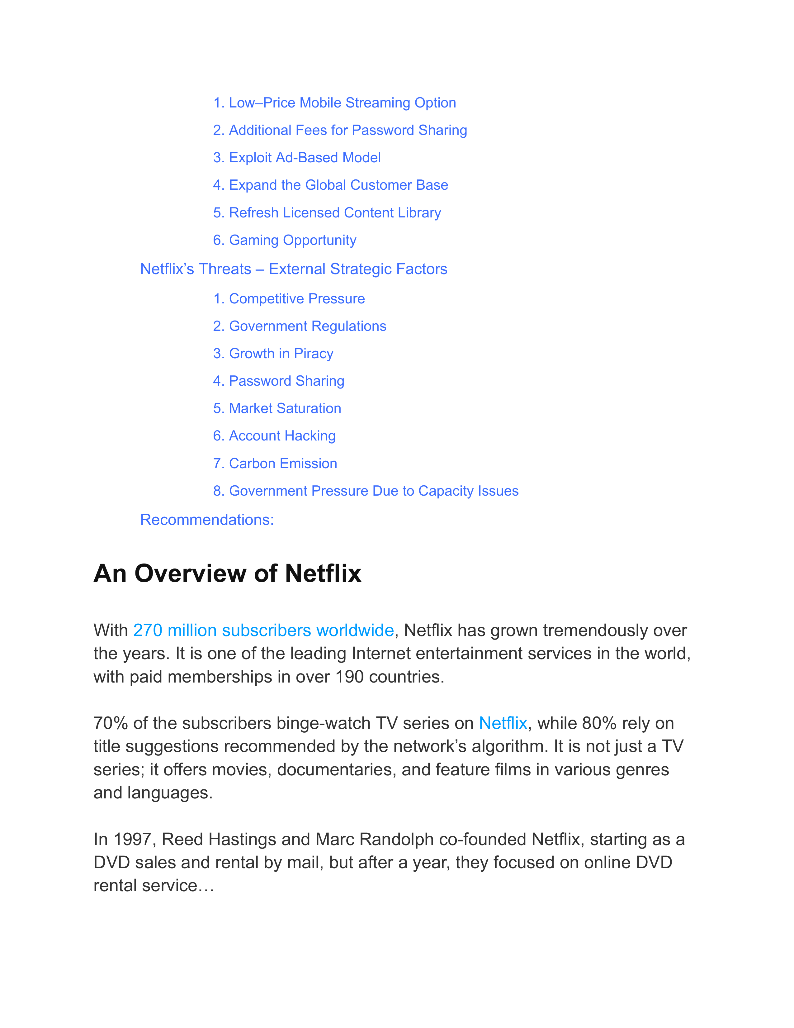 Netflix Swot Analysis  — page 3