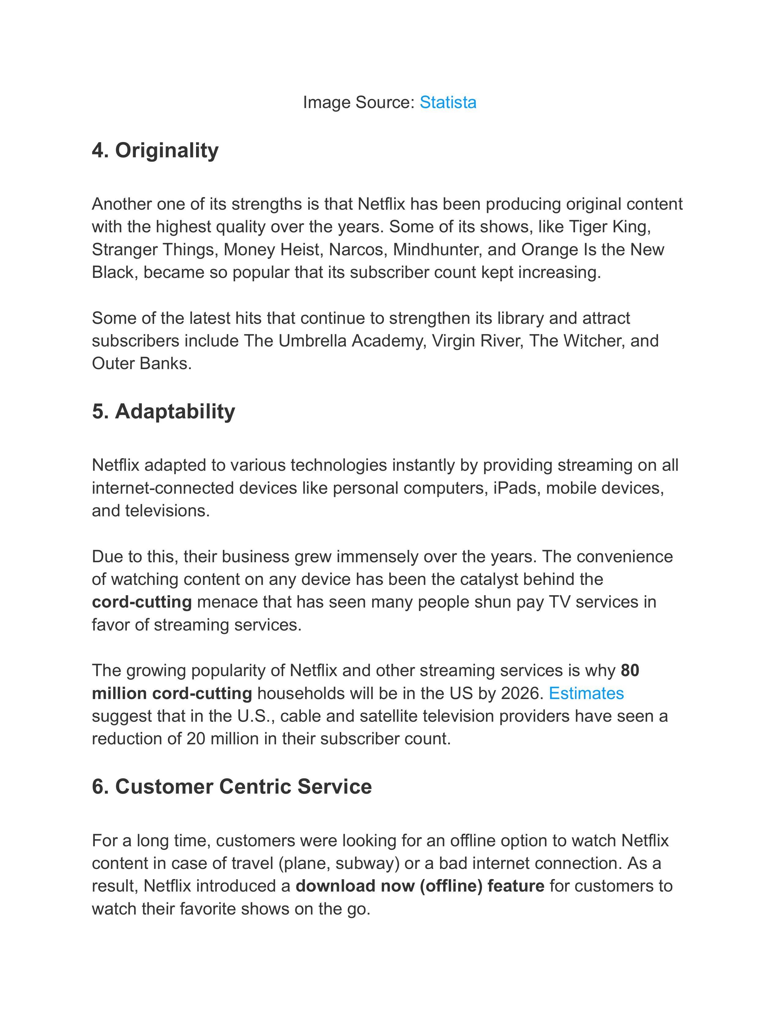 Netflix Swot Analysis  — page 7