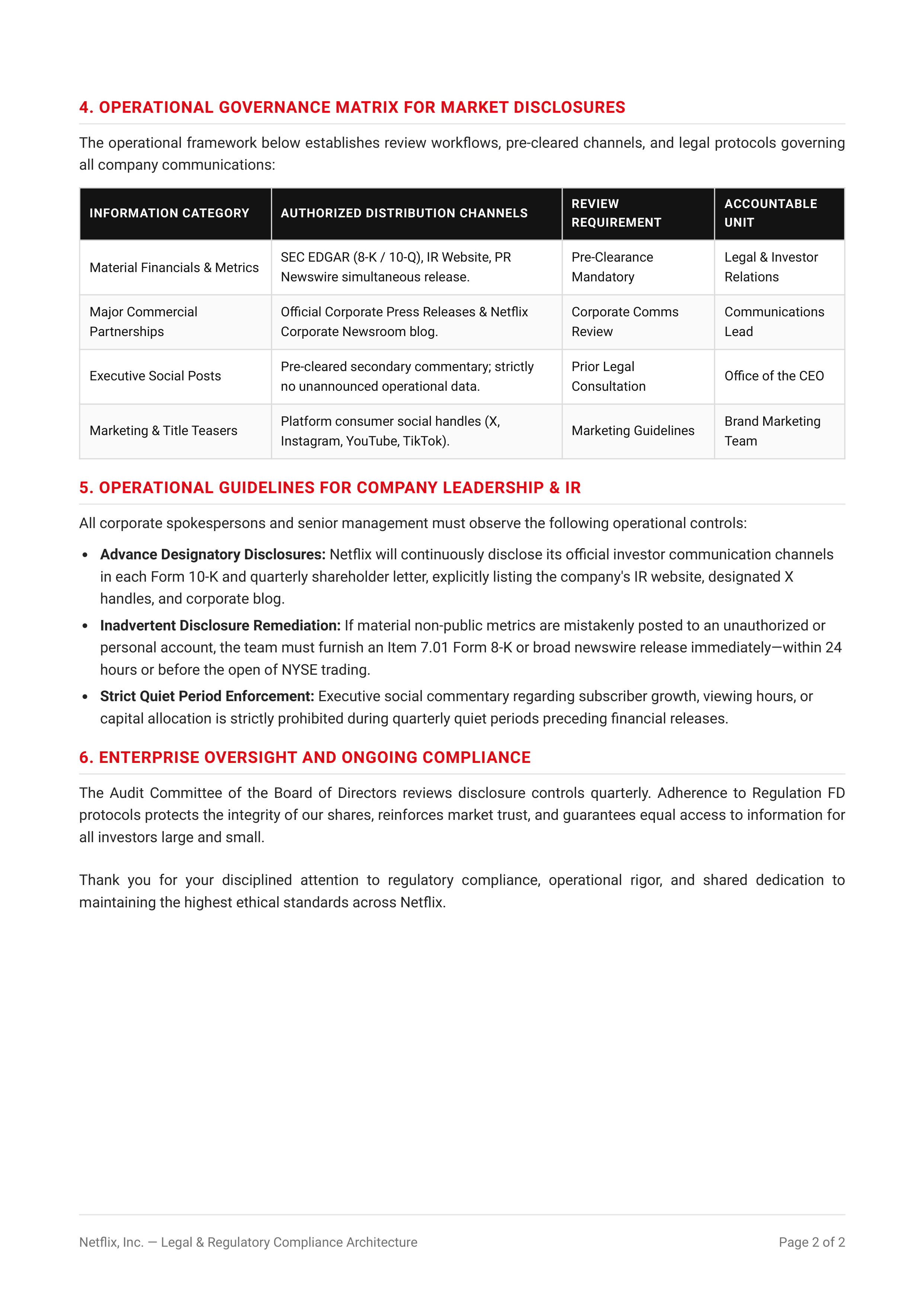 Netflix Social Media Case Memo — page 2