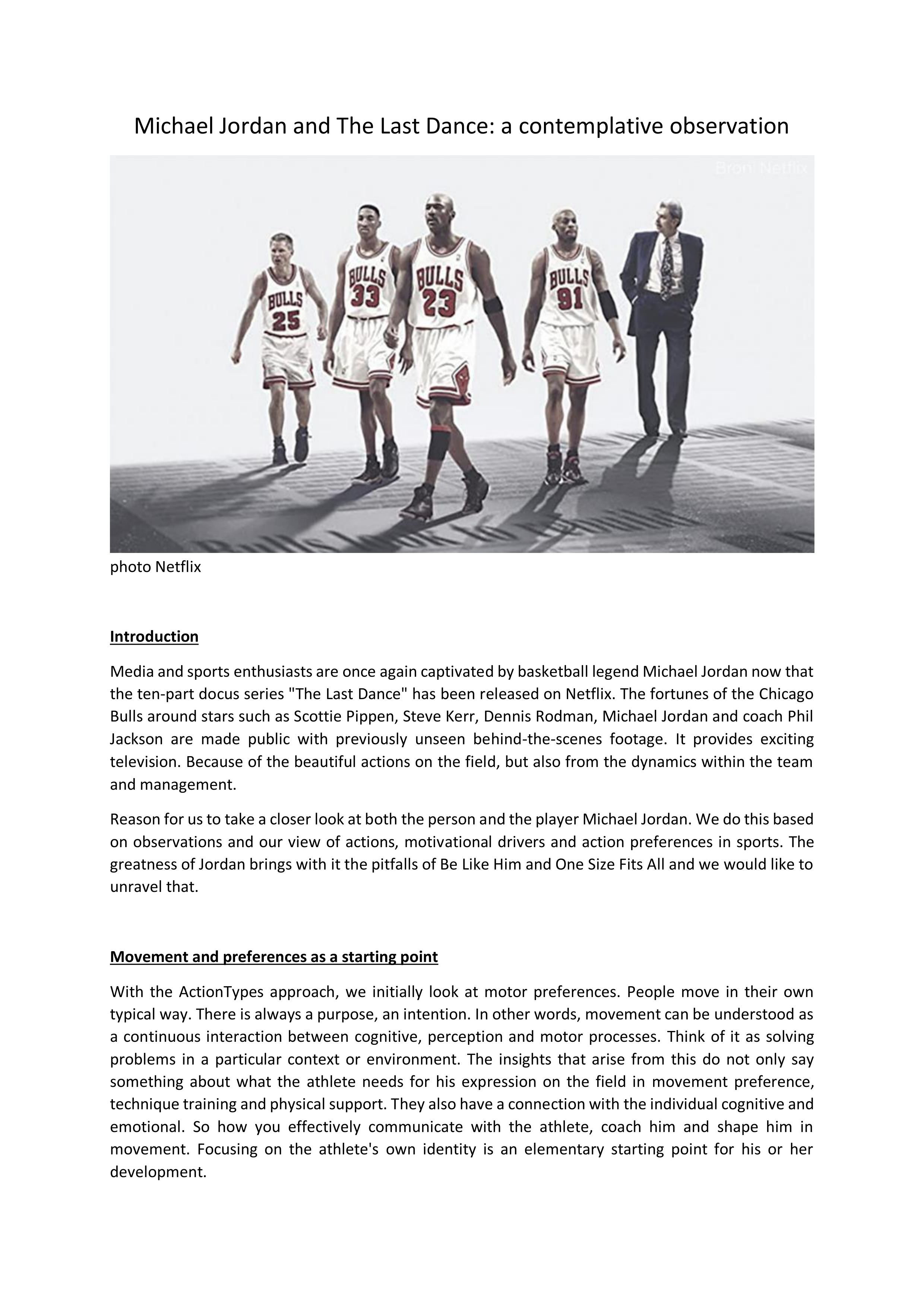 Netflix The Last Dance Biography — page 1