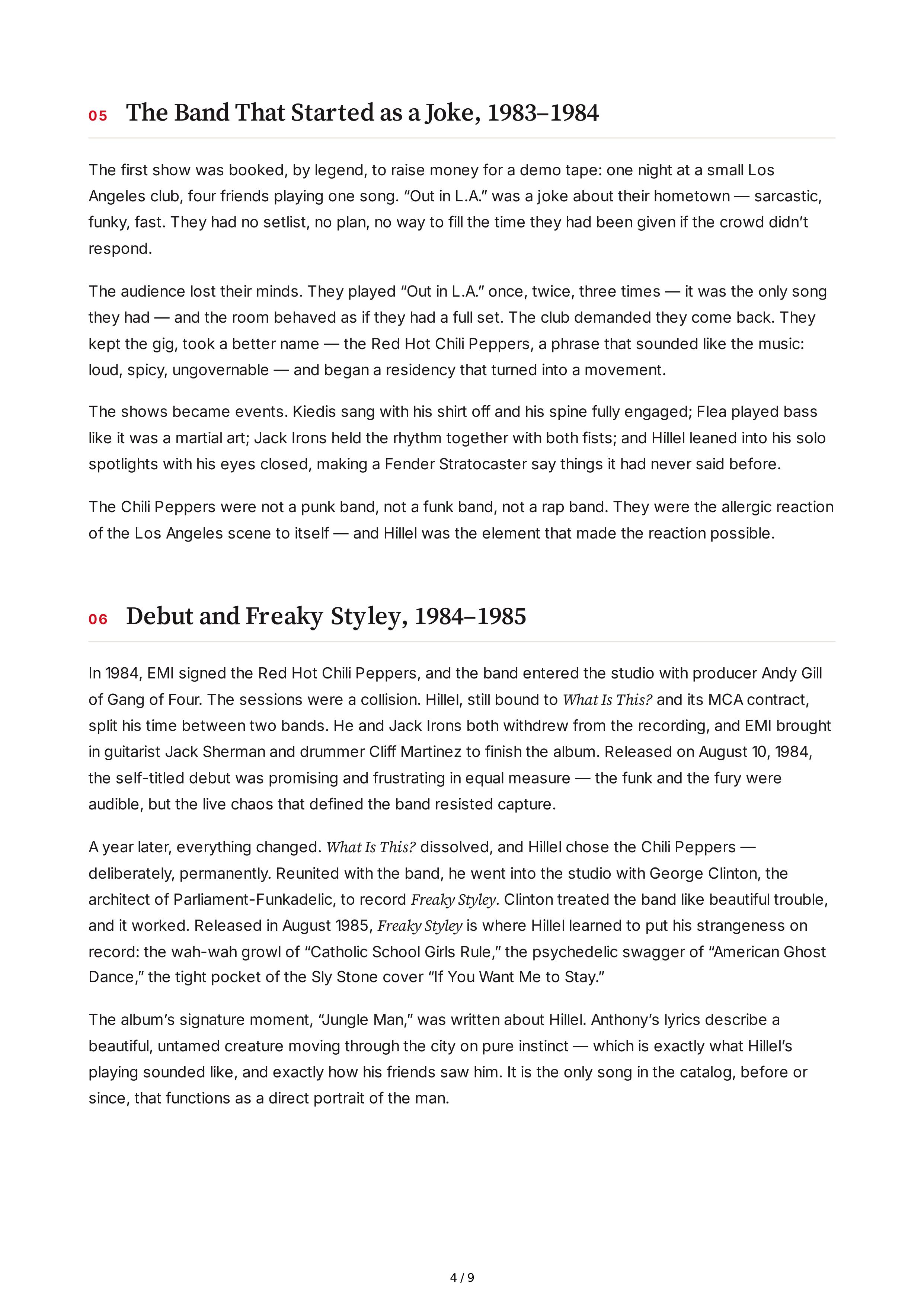 Netflix The Rise of the Red Hot Chili Pepper Biography — page 4