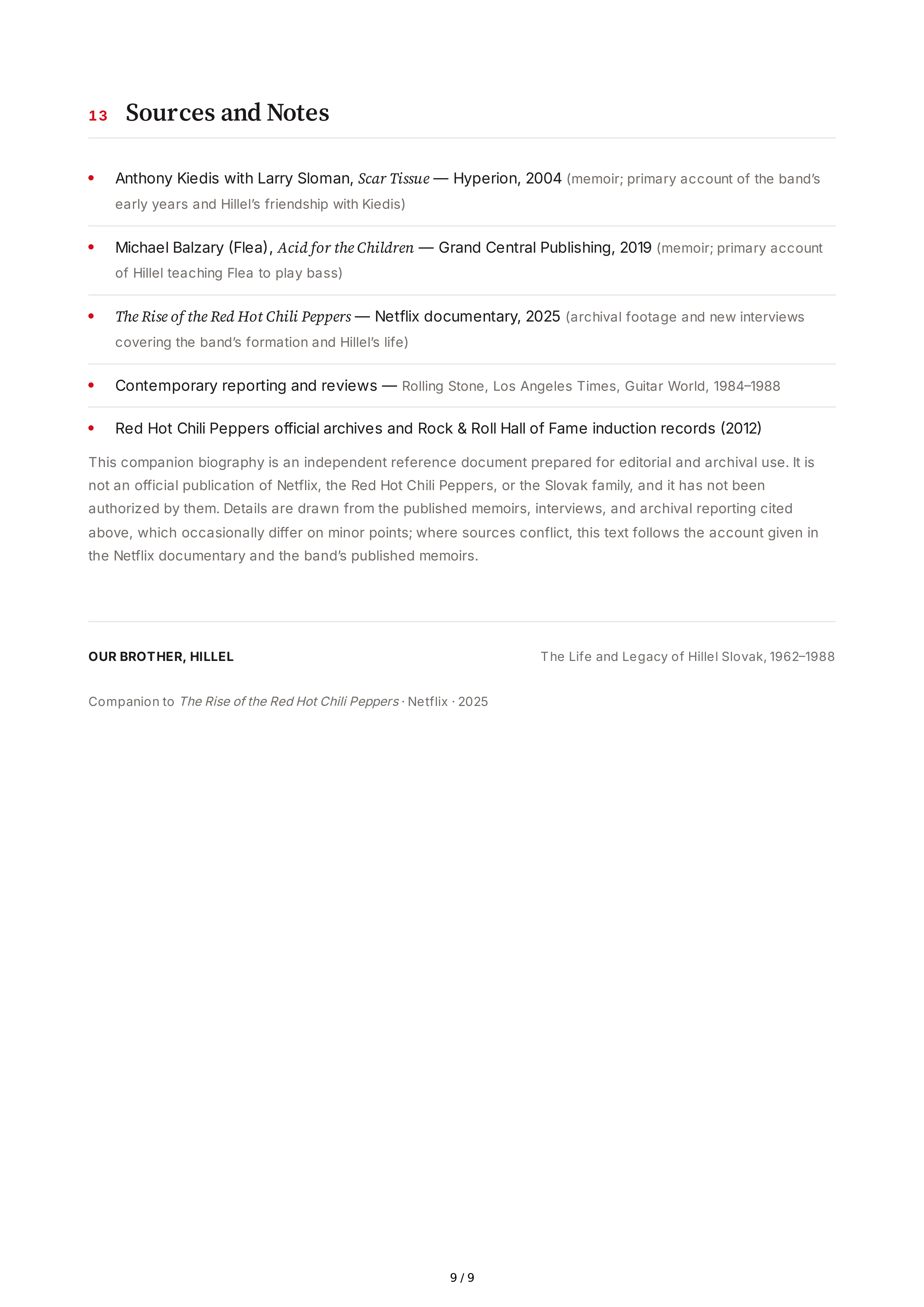 Netflix The Rise of the Red Hot Chili Pepper Biography — page 9