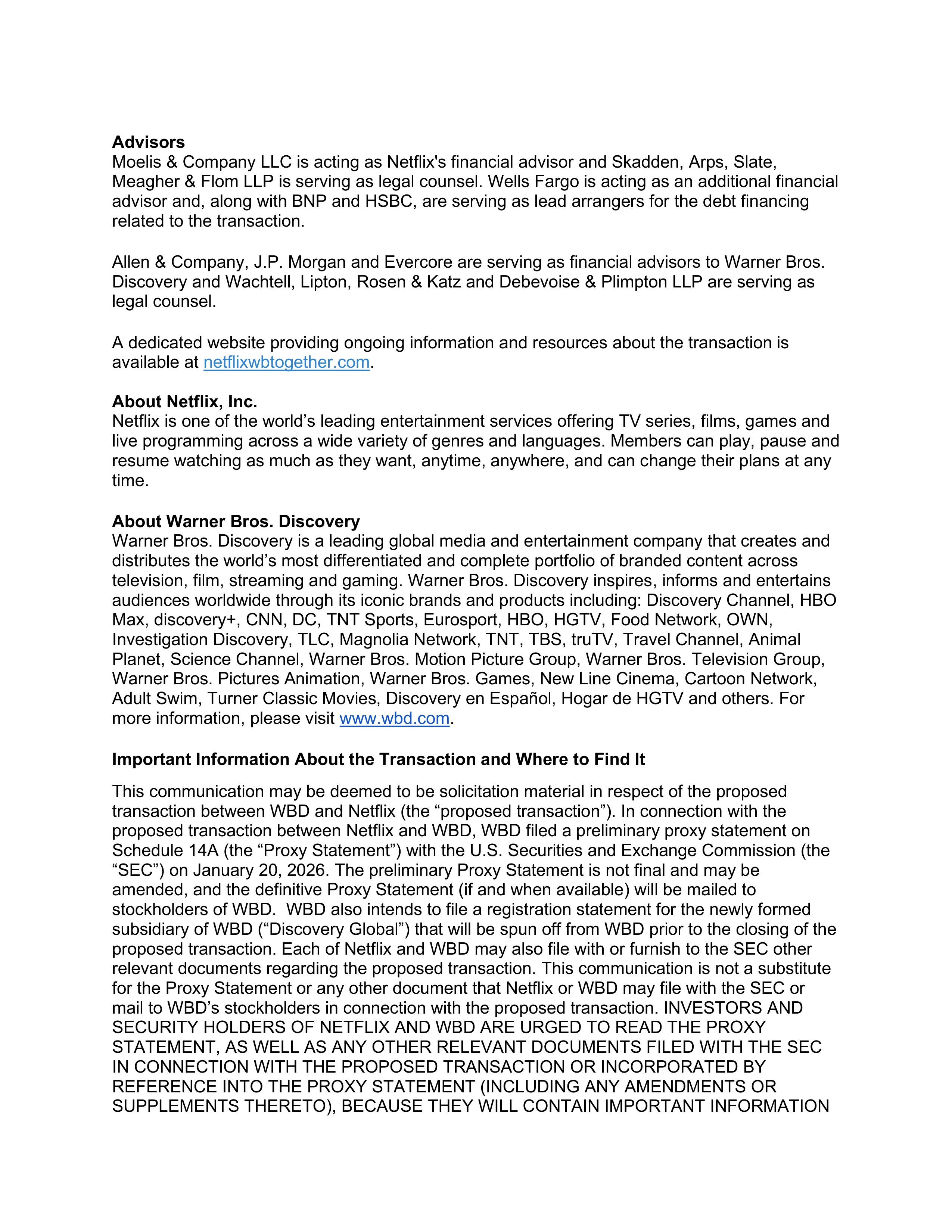 Netflix and Warner Bros. Amended Agreement — page 3