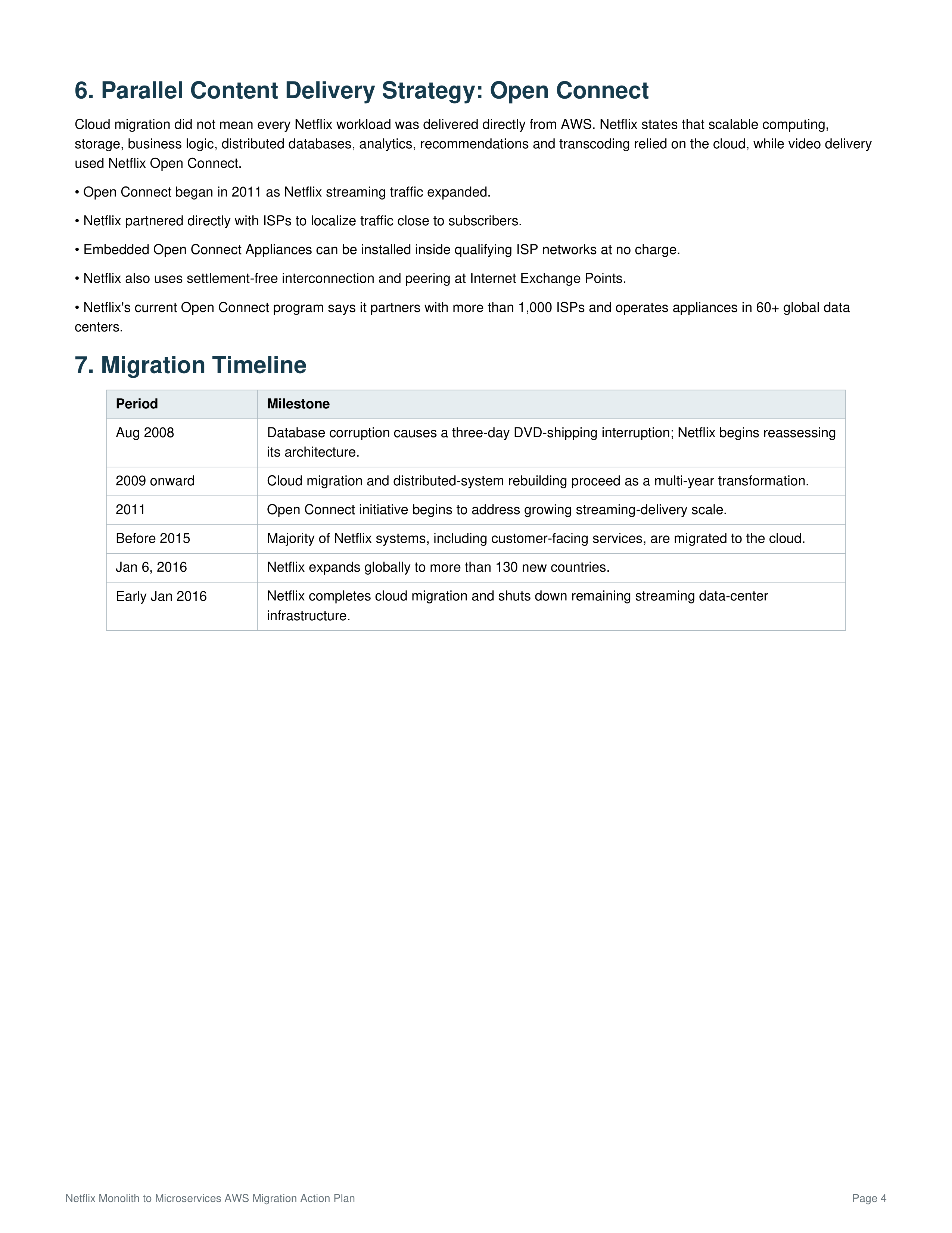 Netflix’s Monolith to Microservices AWS Migration Action Plan — page 4