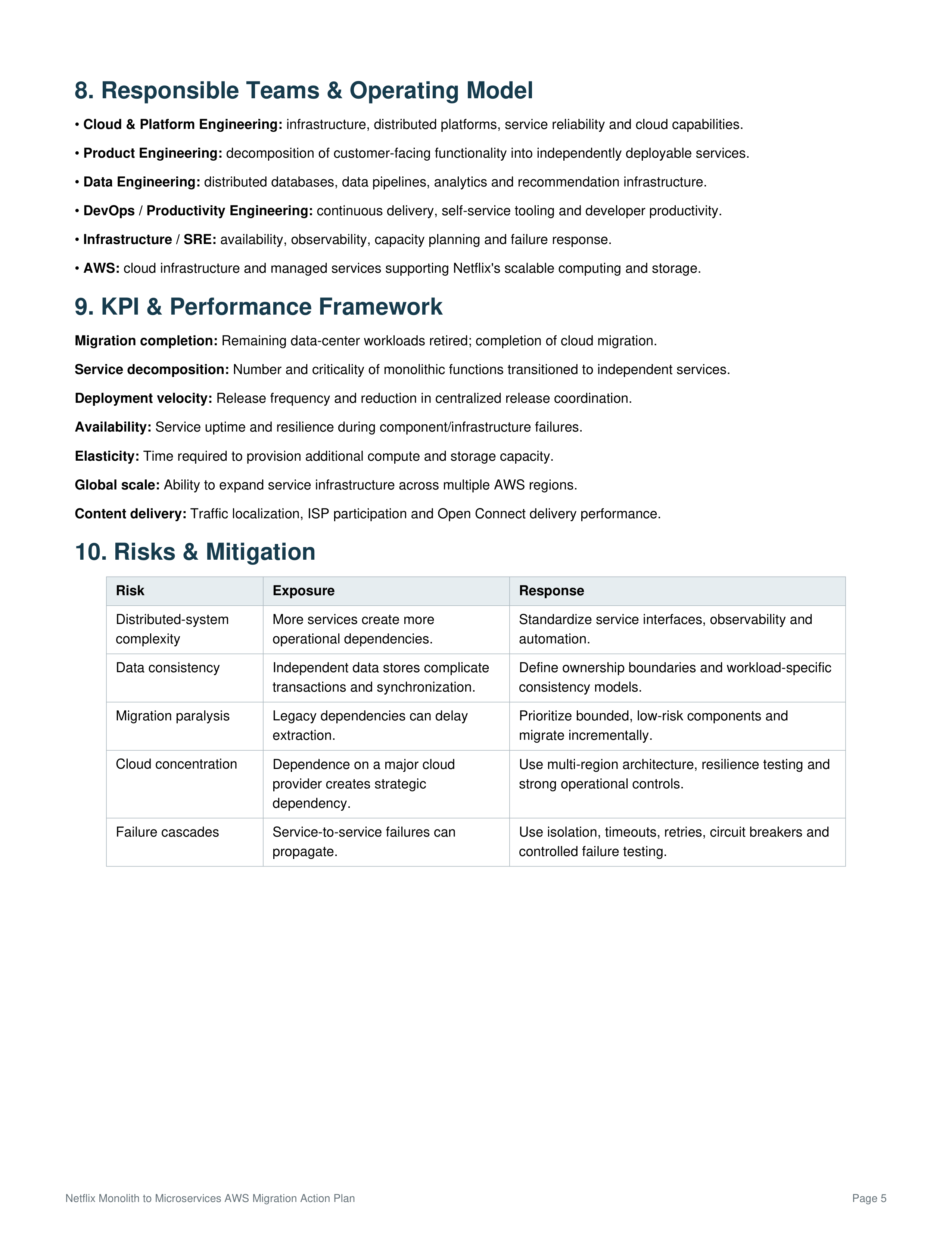 Netflix’s Monolith to Microservices AWS Migration Action Plan — page 5