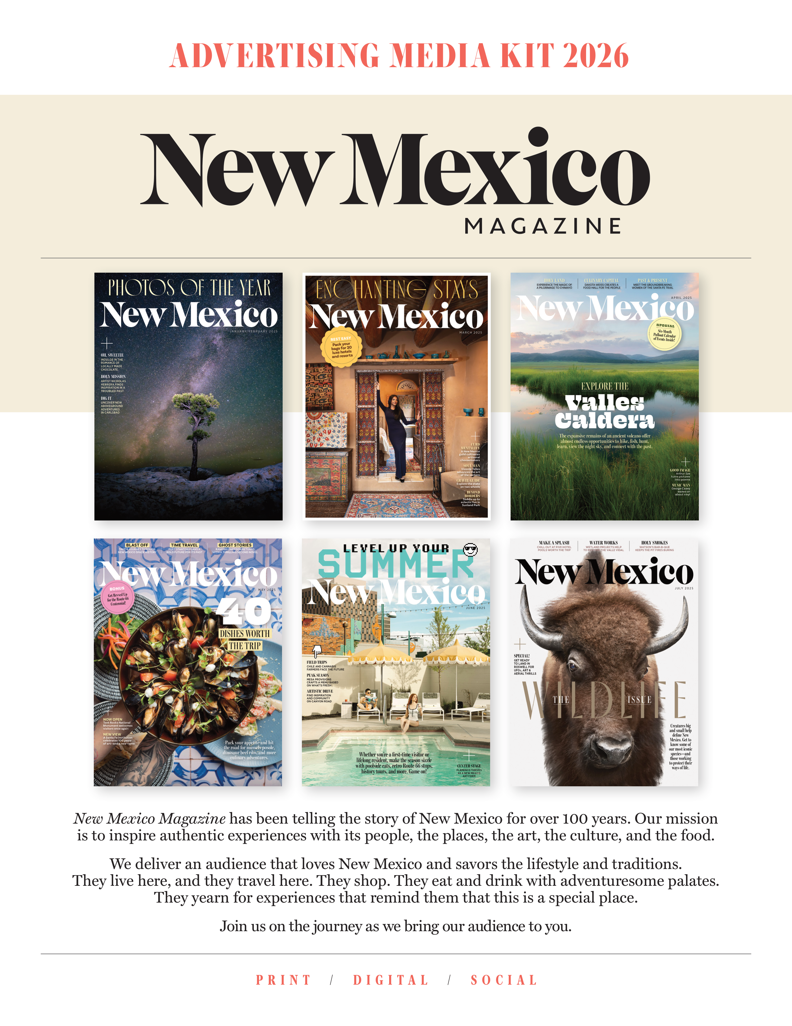 New Mexico Magazine Advertising Media Kit — page 1