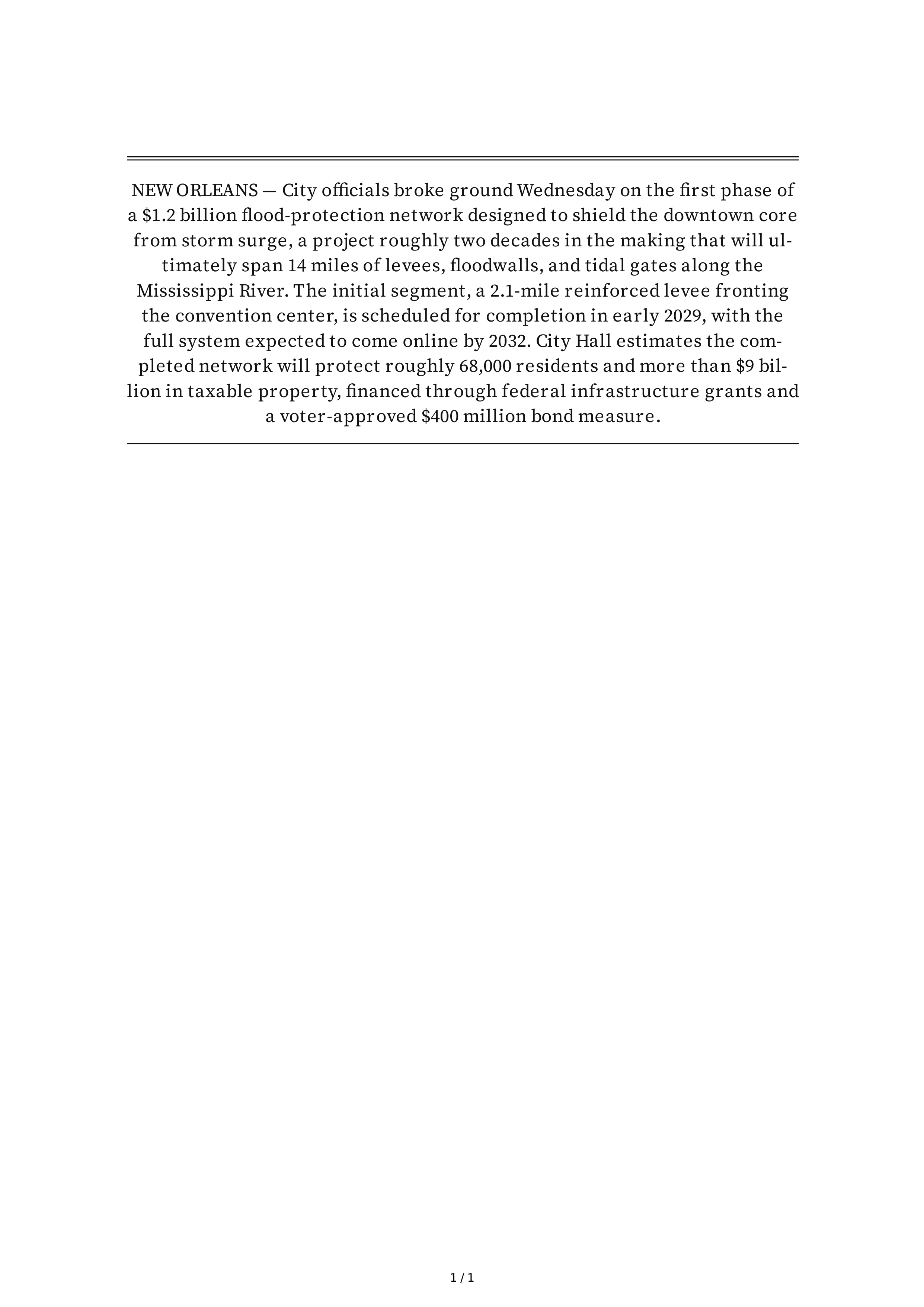 News Article Introduction Paragraph — page 1