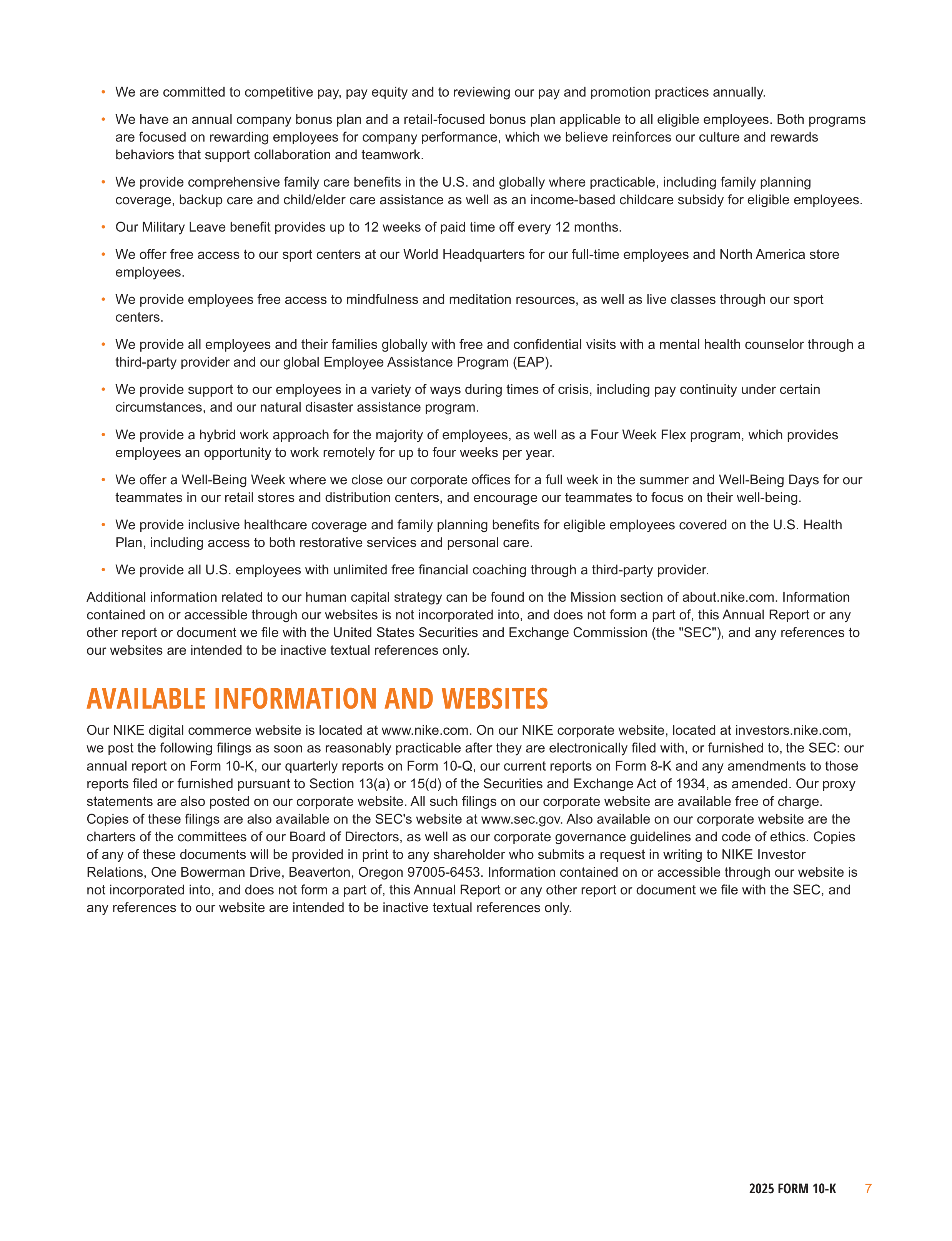 Nike Annual Report — page 10