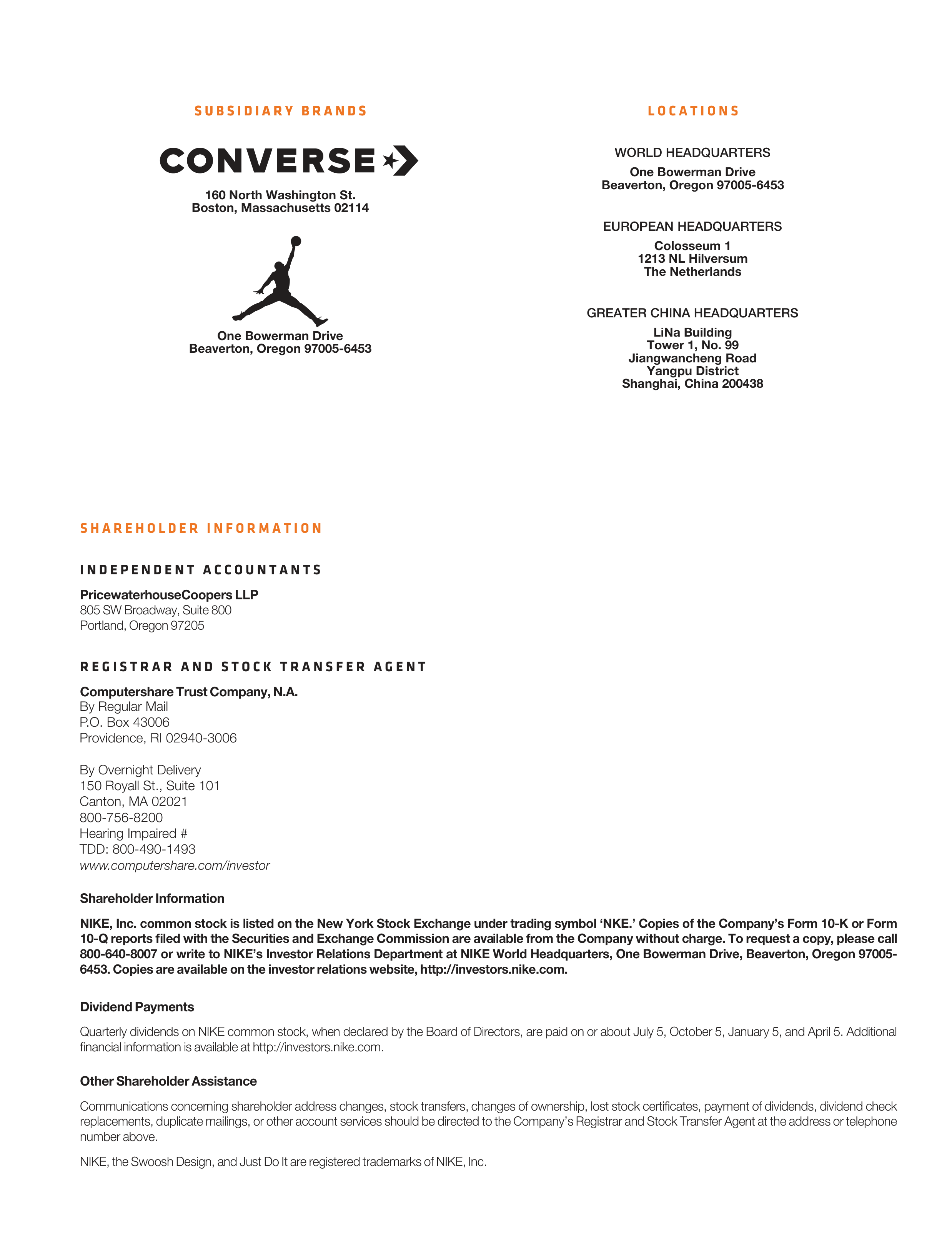 Nike Annual Report — page 101