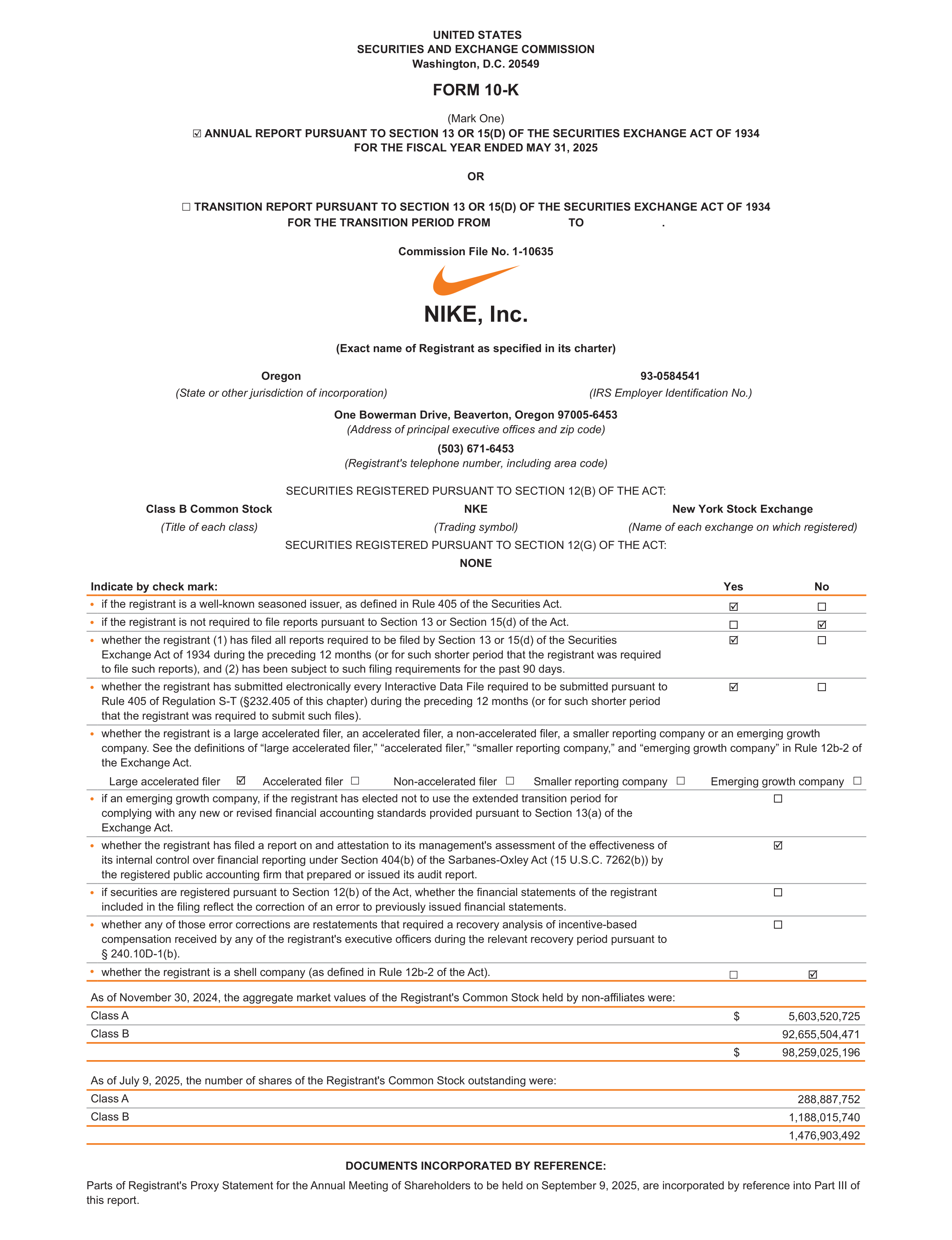 Nike Annual Report — page 2
