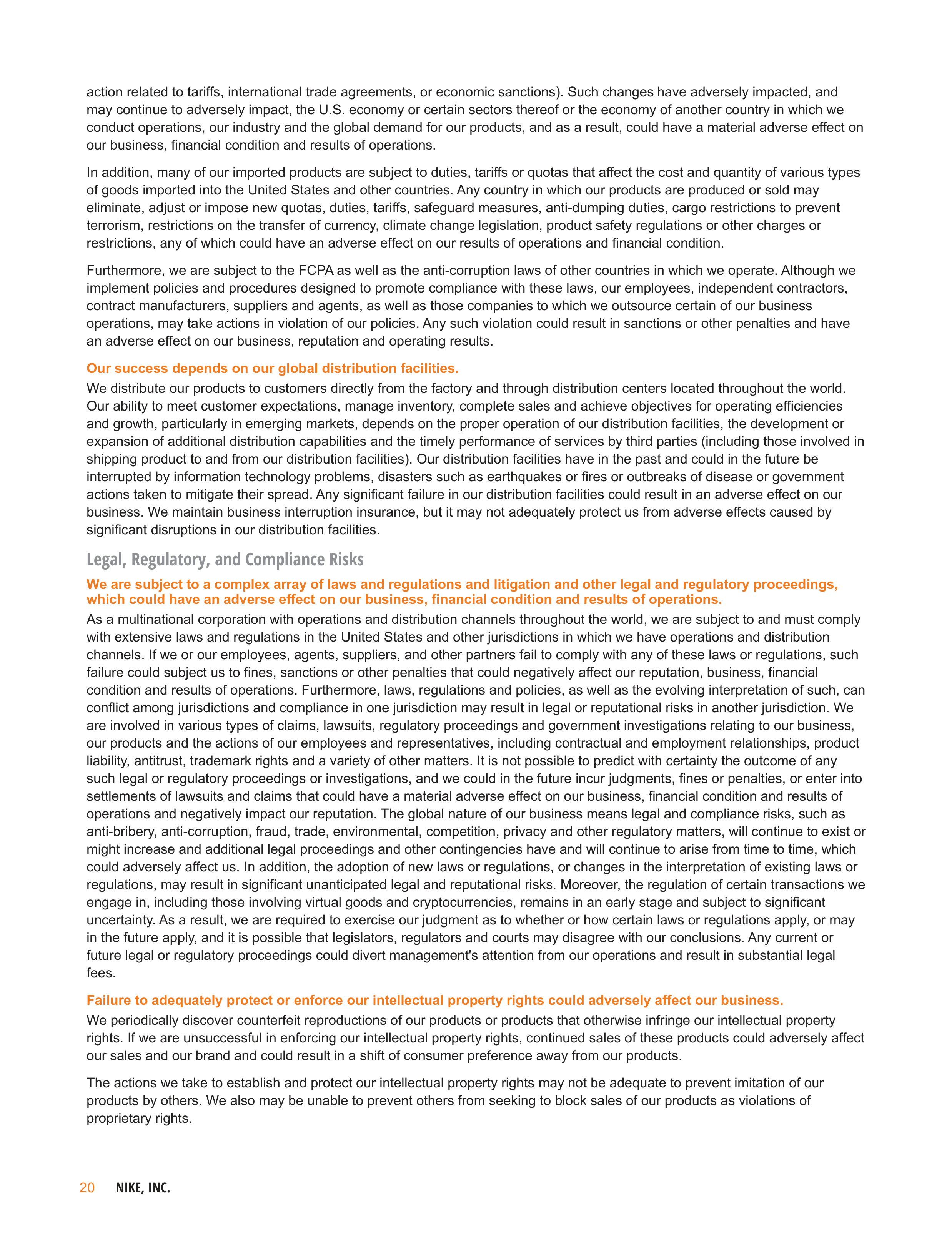 Nike Annual Report — page 23