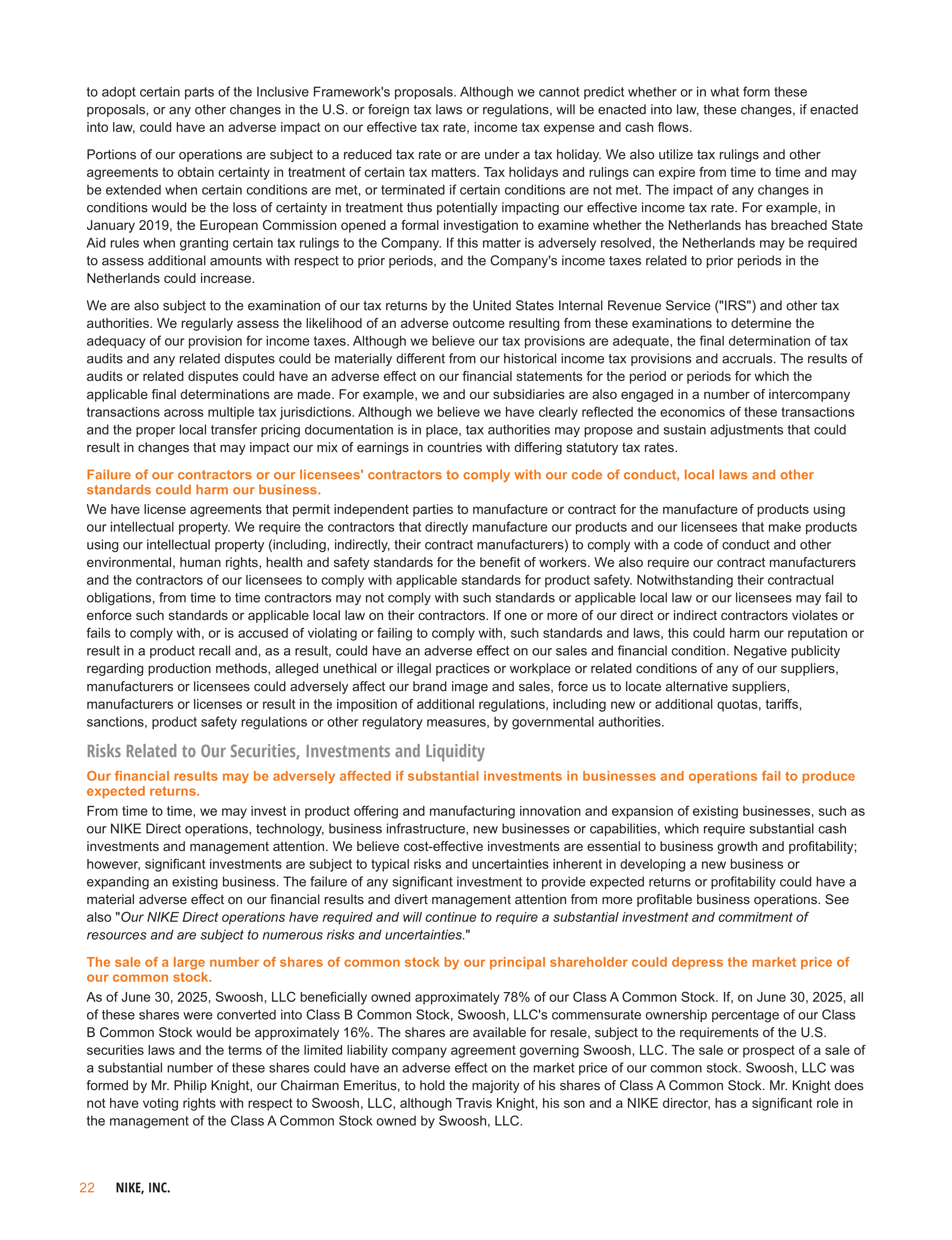 Nike Annual Report — page 25