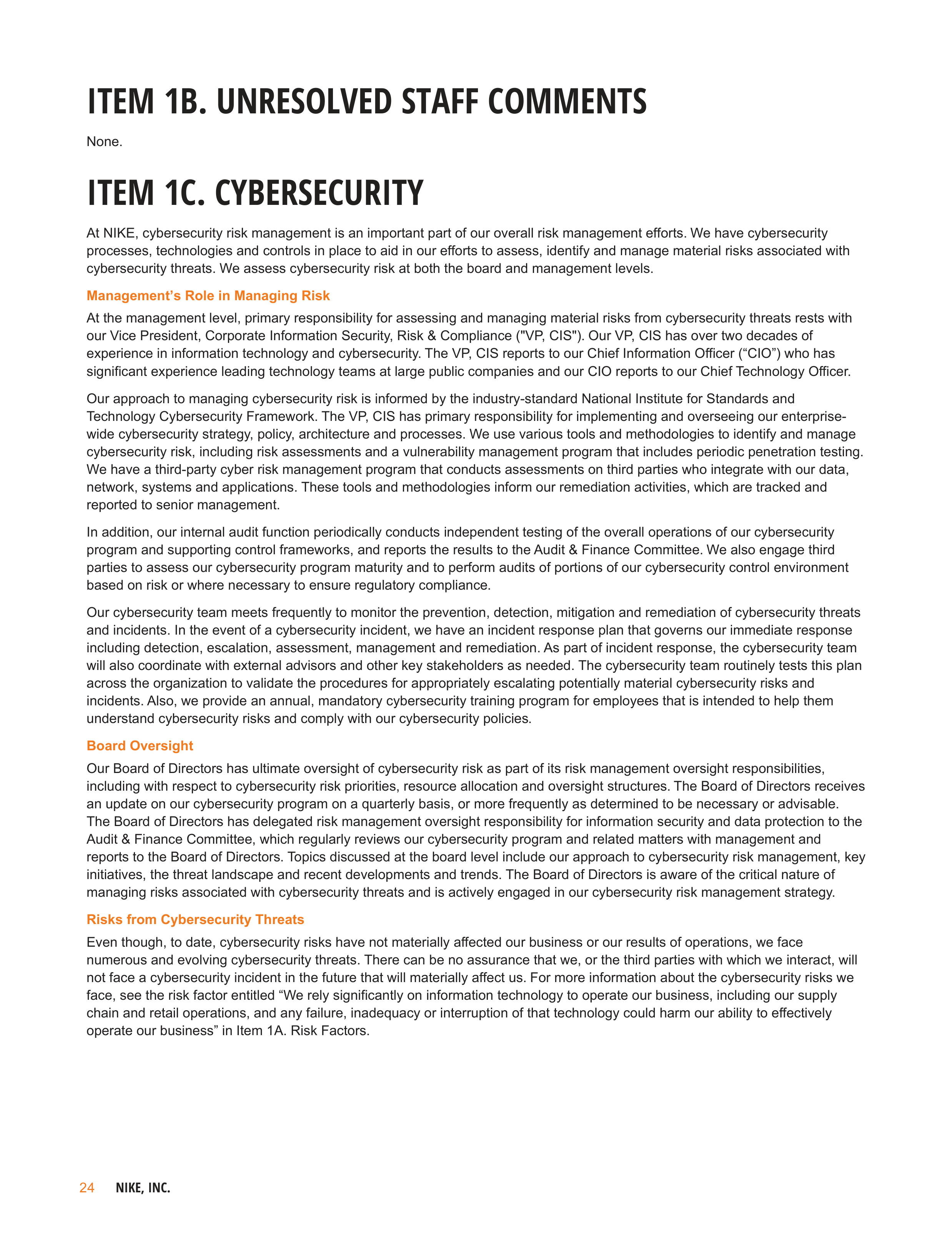 Nike Annual Report — page 27