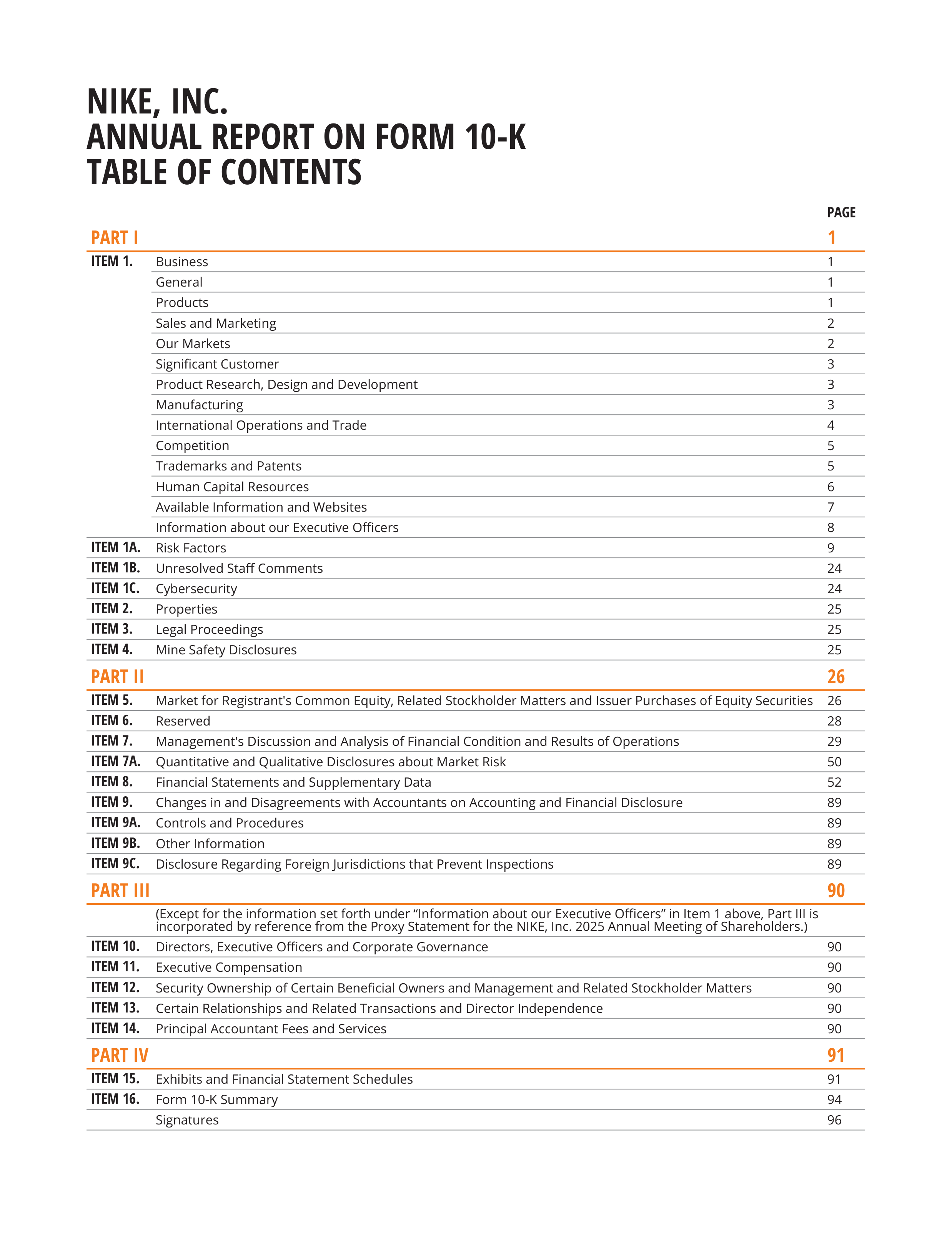 Nike Annual Report — page 3