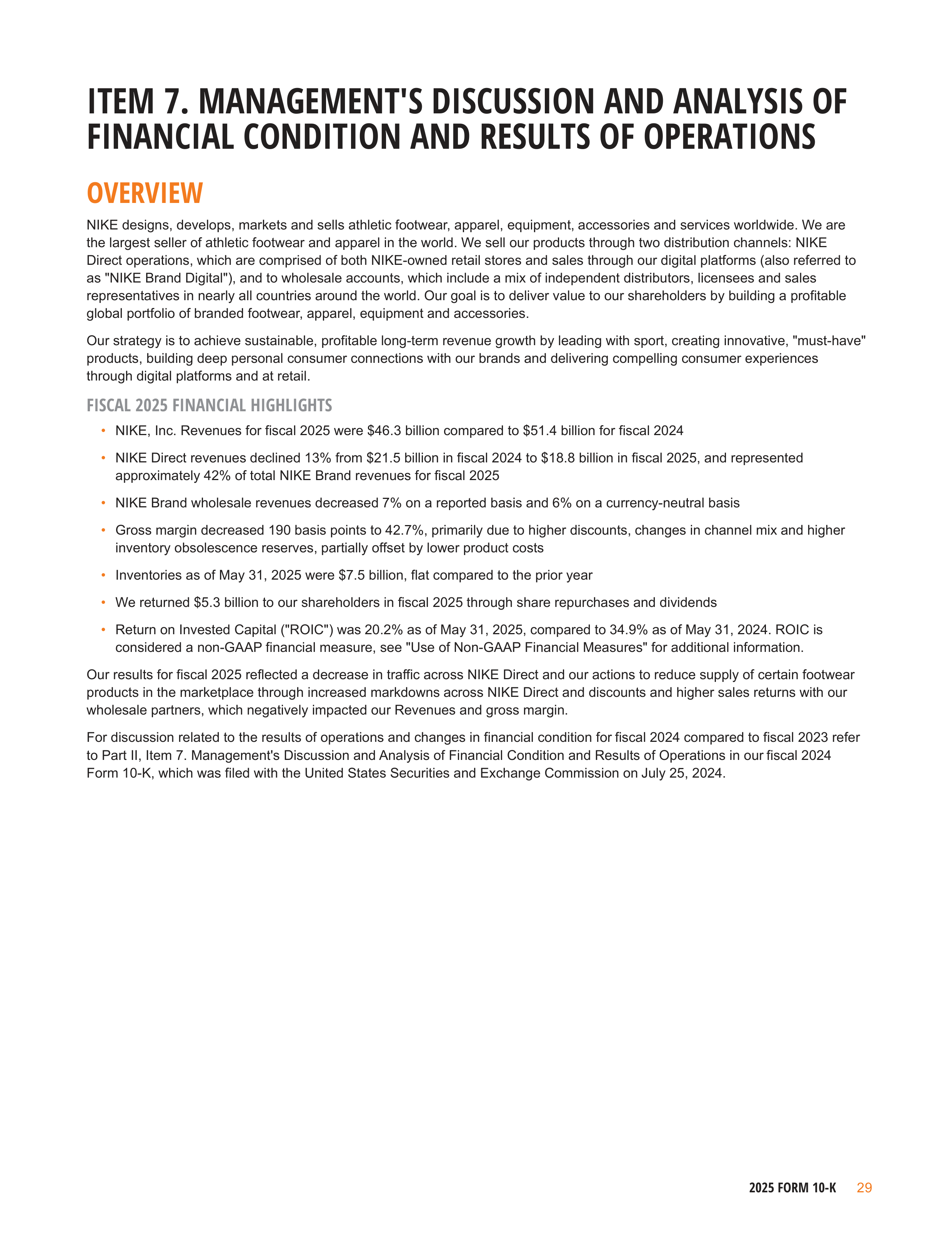 Nike Annual Report — page 32