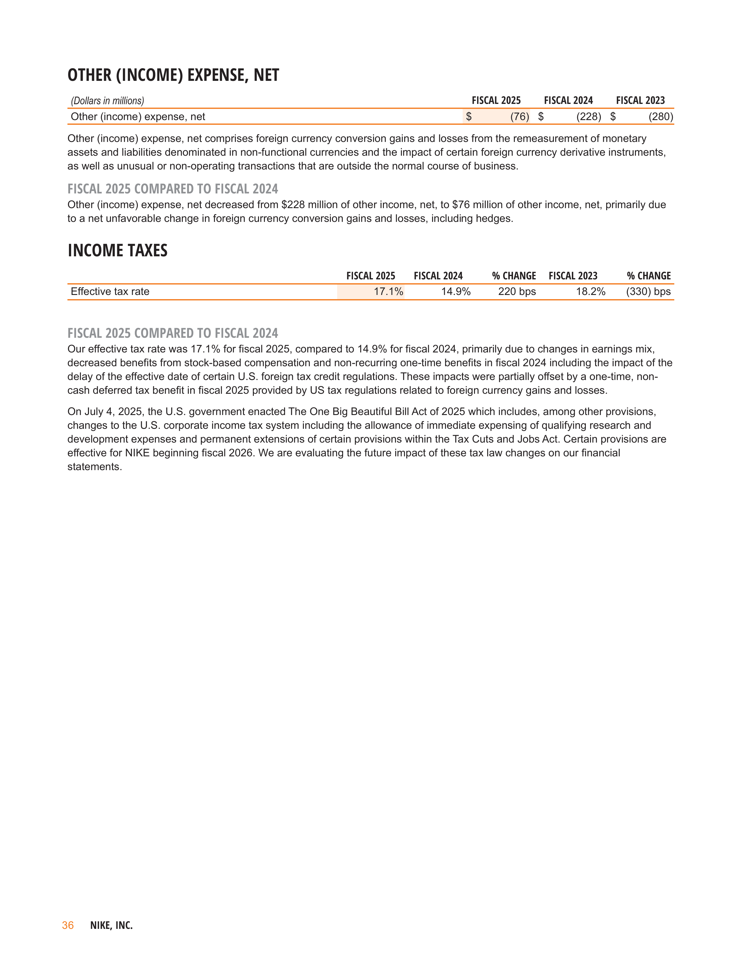 Nike Annual Report — page 39