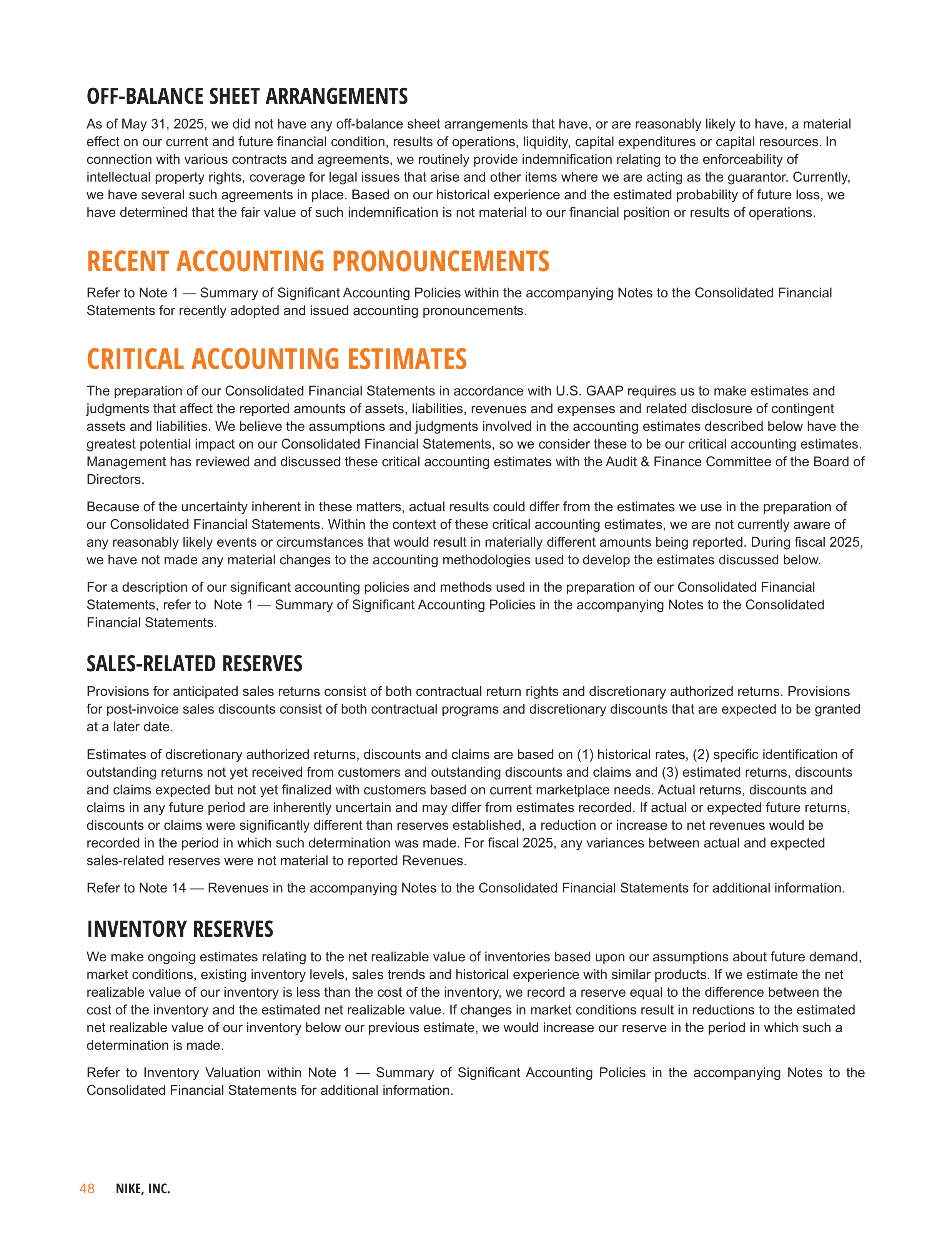 Nike Annual Report — page 51
