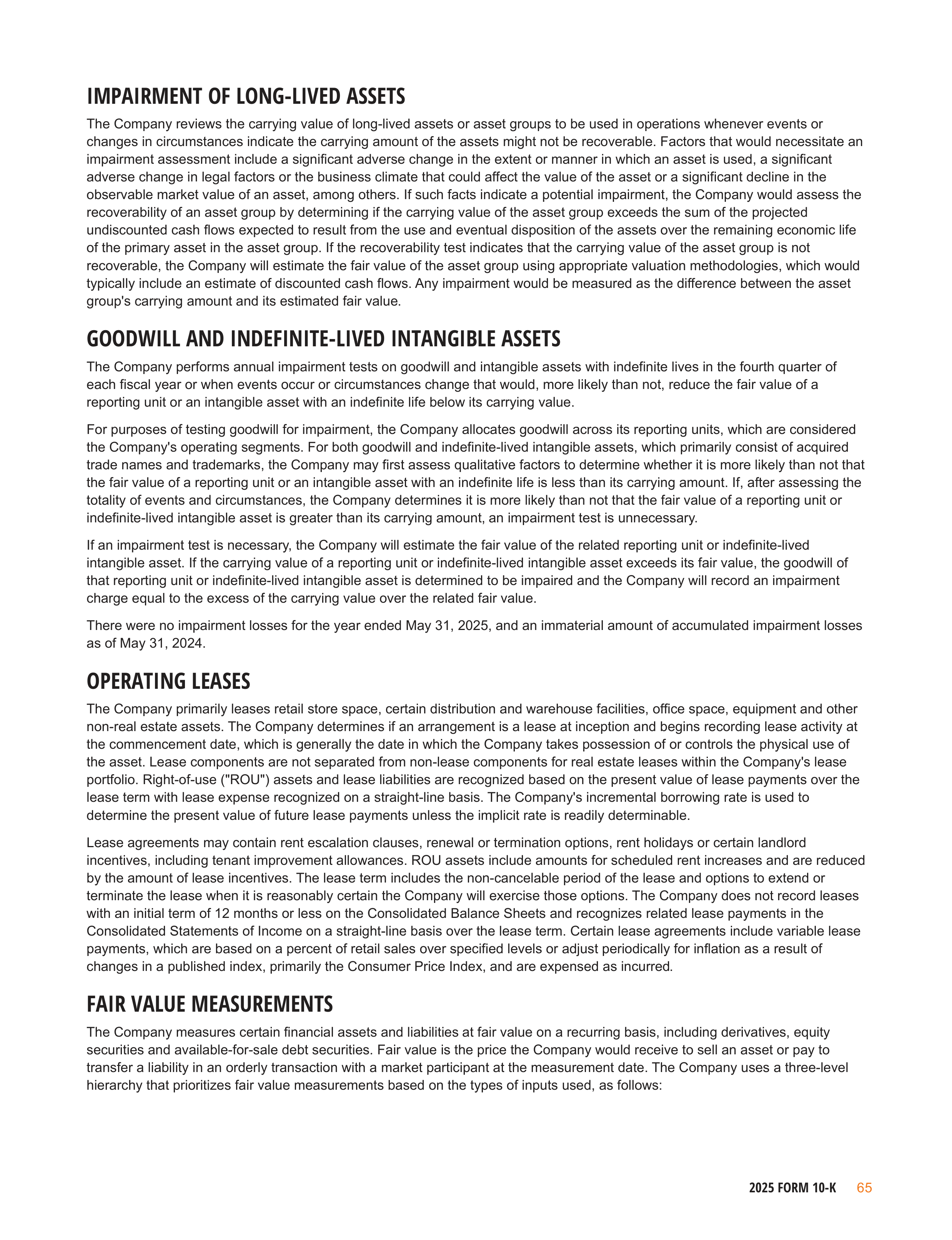 Nike Annual Report — page 68