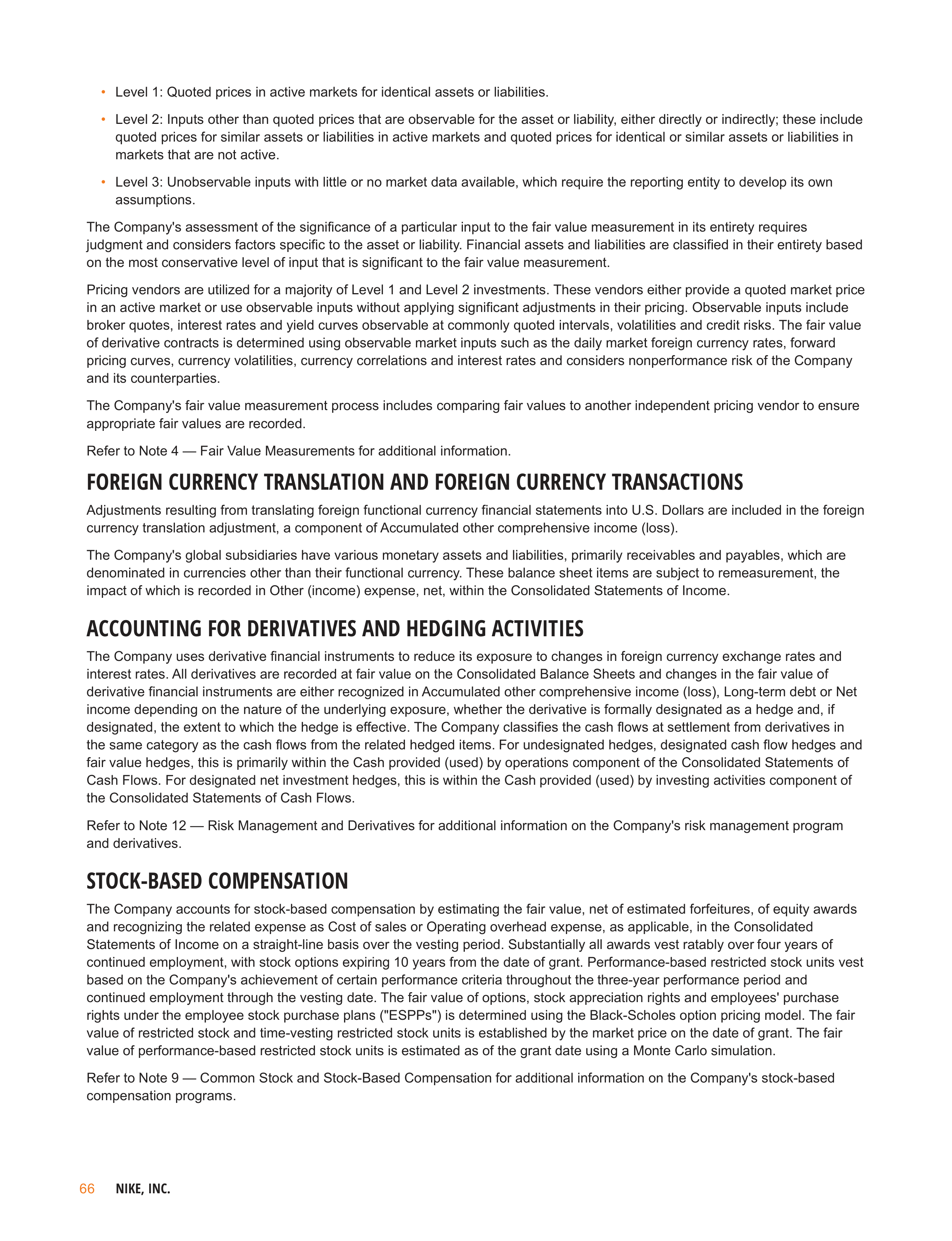 Nike Annual Report — page 69