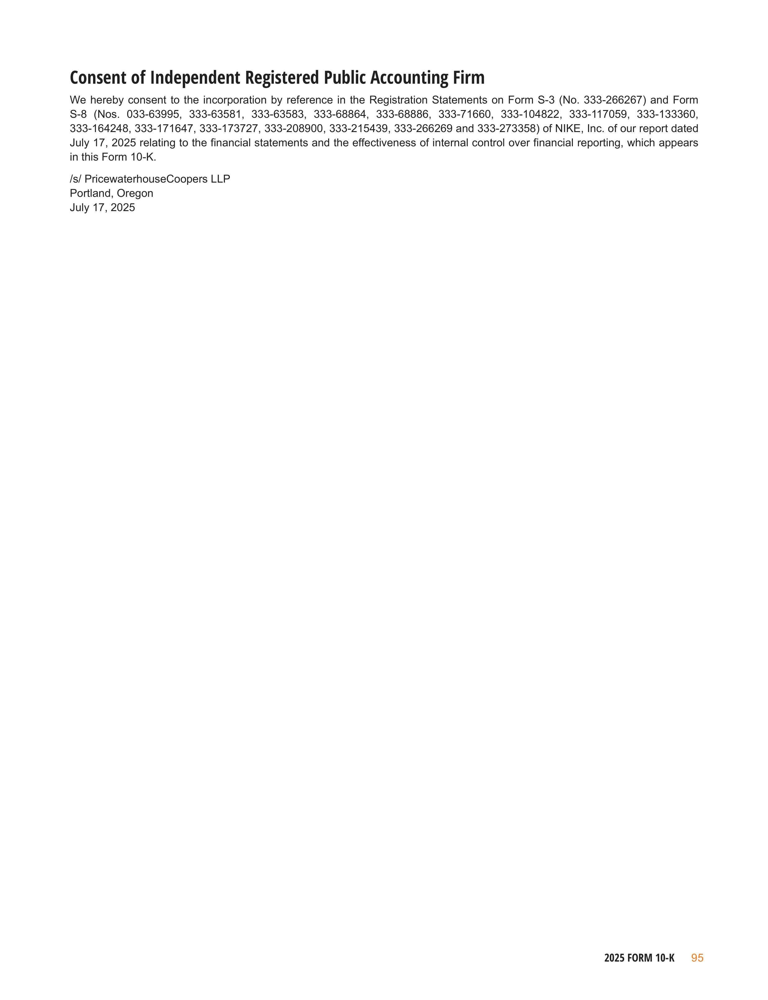 Nike Annual Report — page 98
