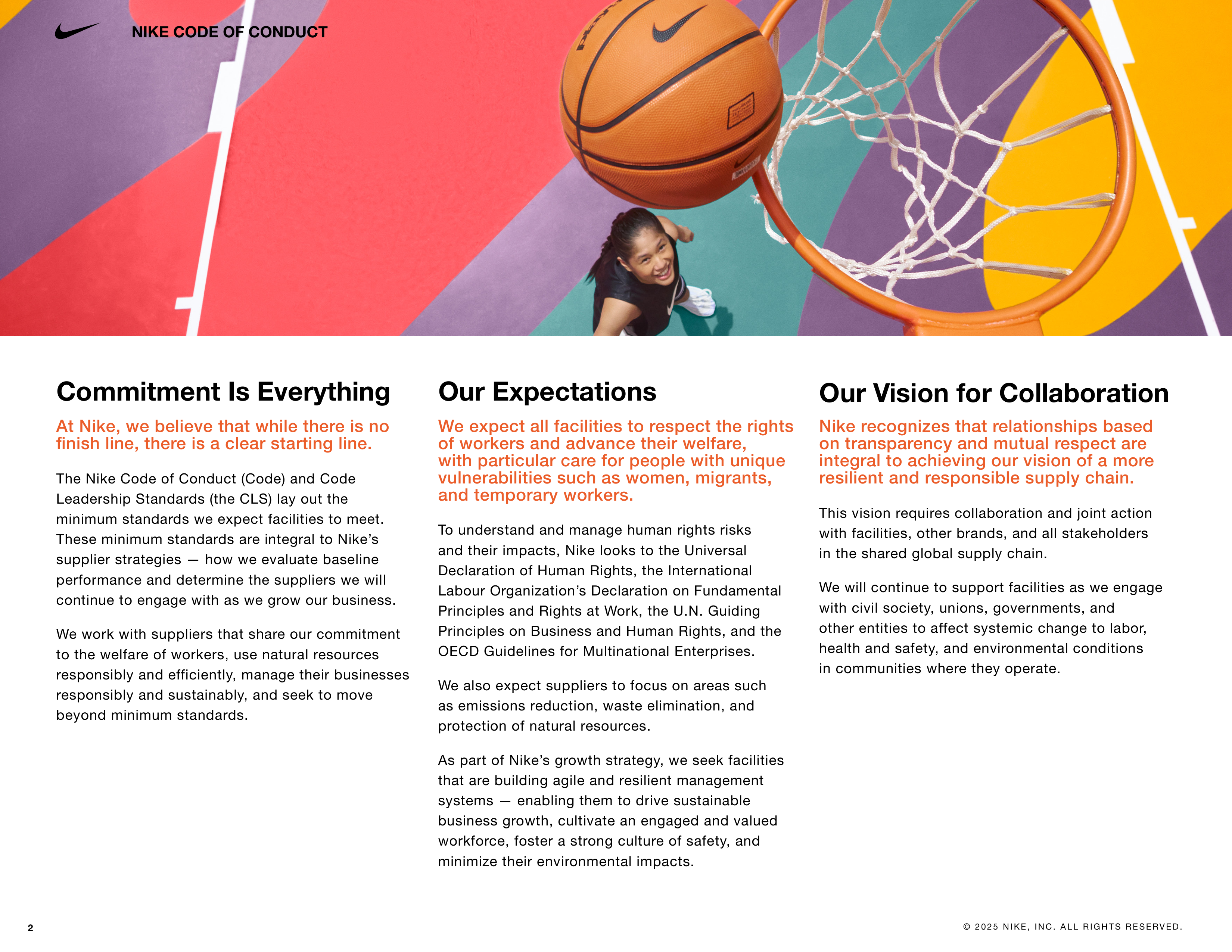 Nike Company Code of Conduct Handbook — page 2