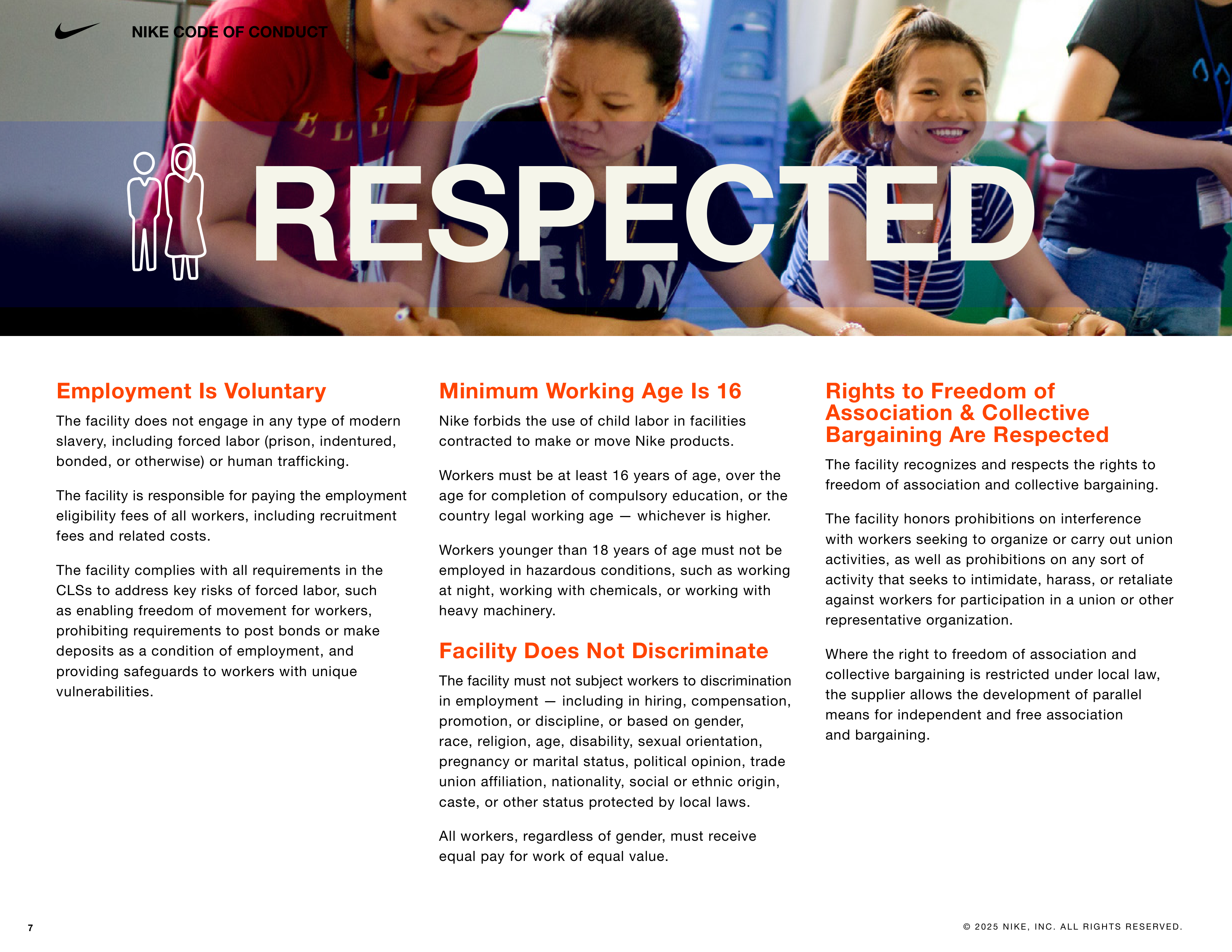 Nike Company Code of Conduct Handbook — page 7