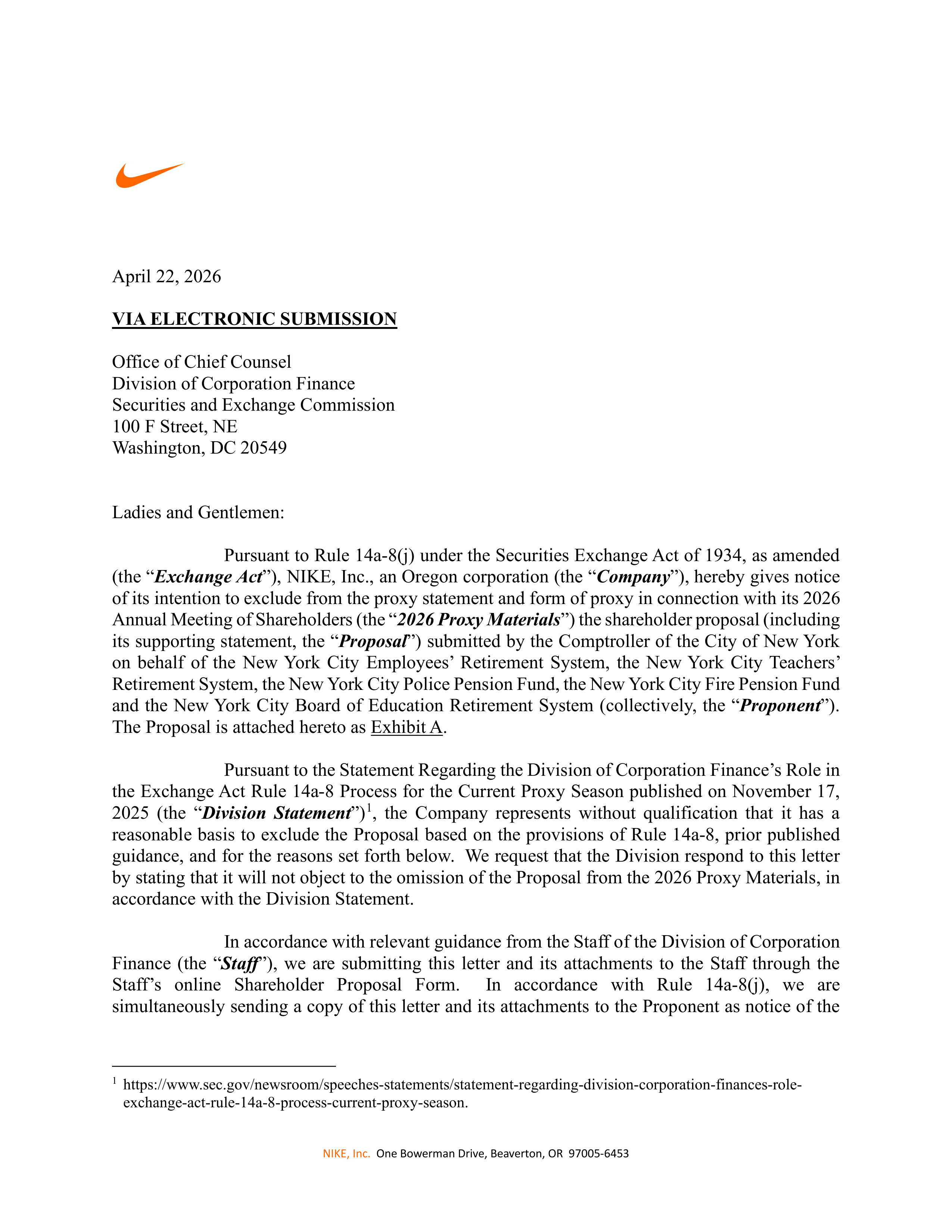 Nike Proposal  — page 2