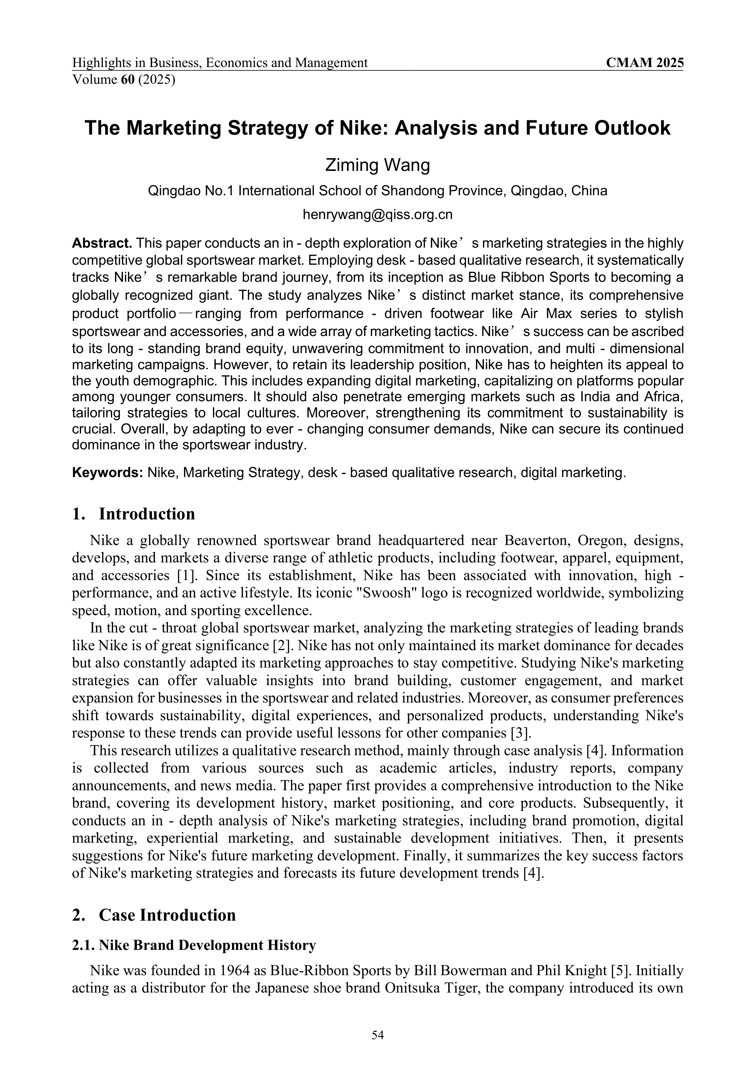 Nike Marketing Strategy — page 1