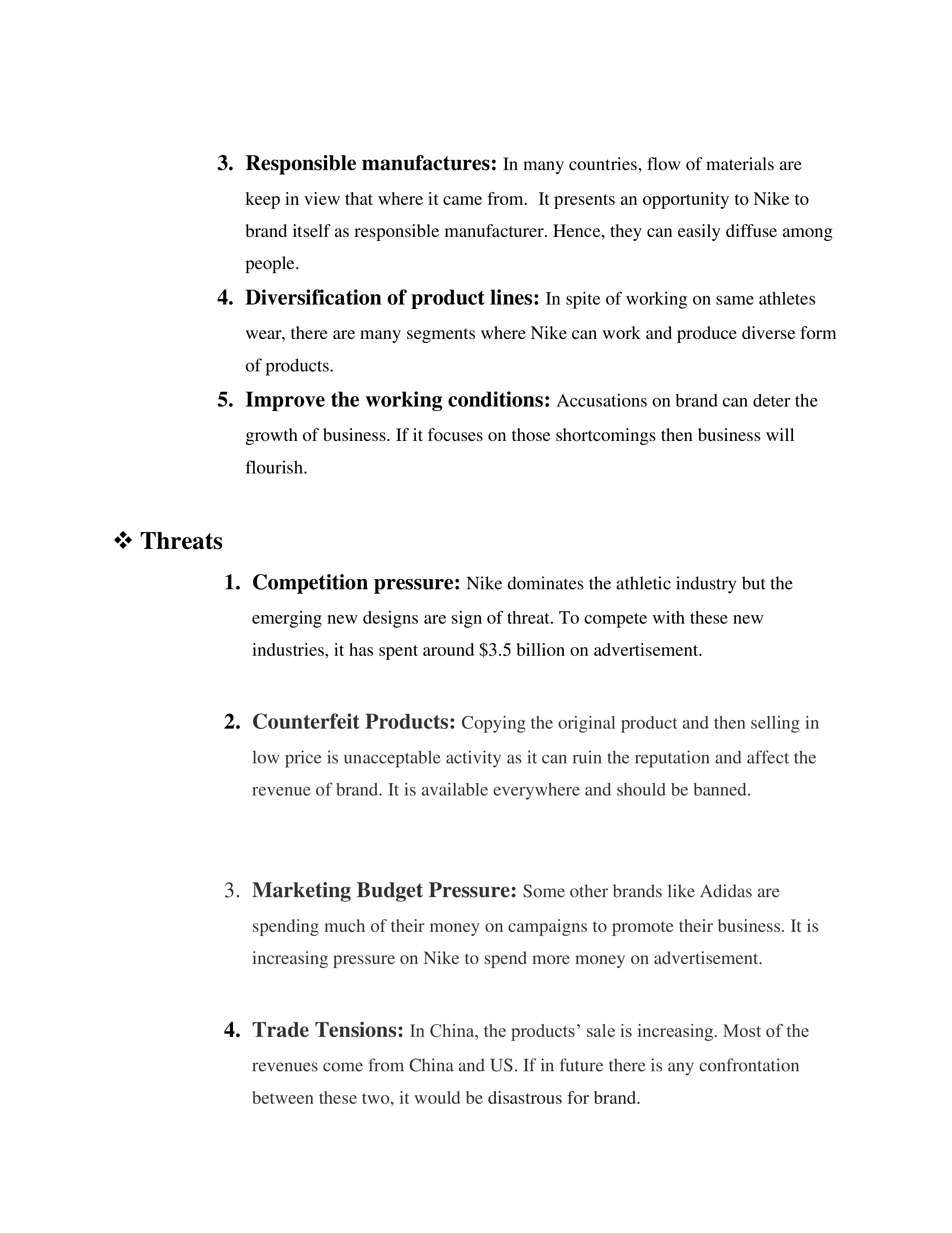 Nike SWOT Analysis — page 5