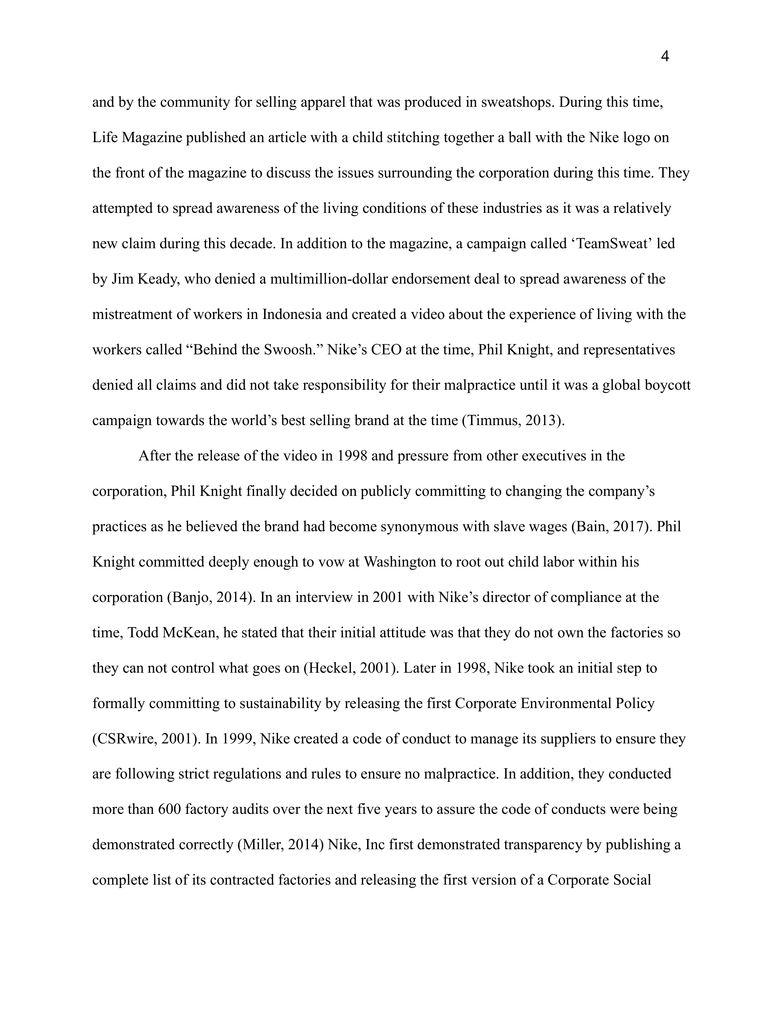 Nike Sustainability Report — page 4