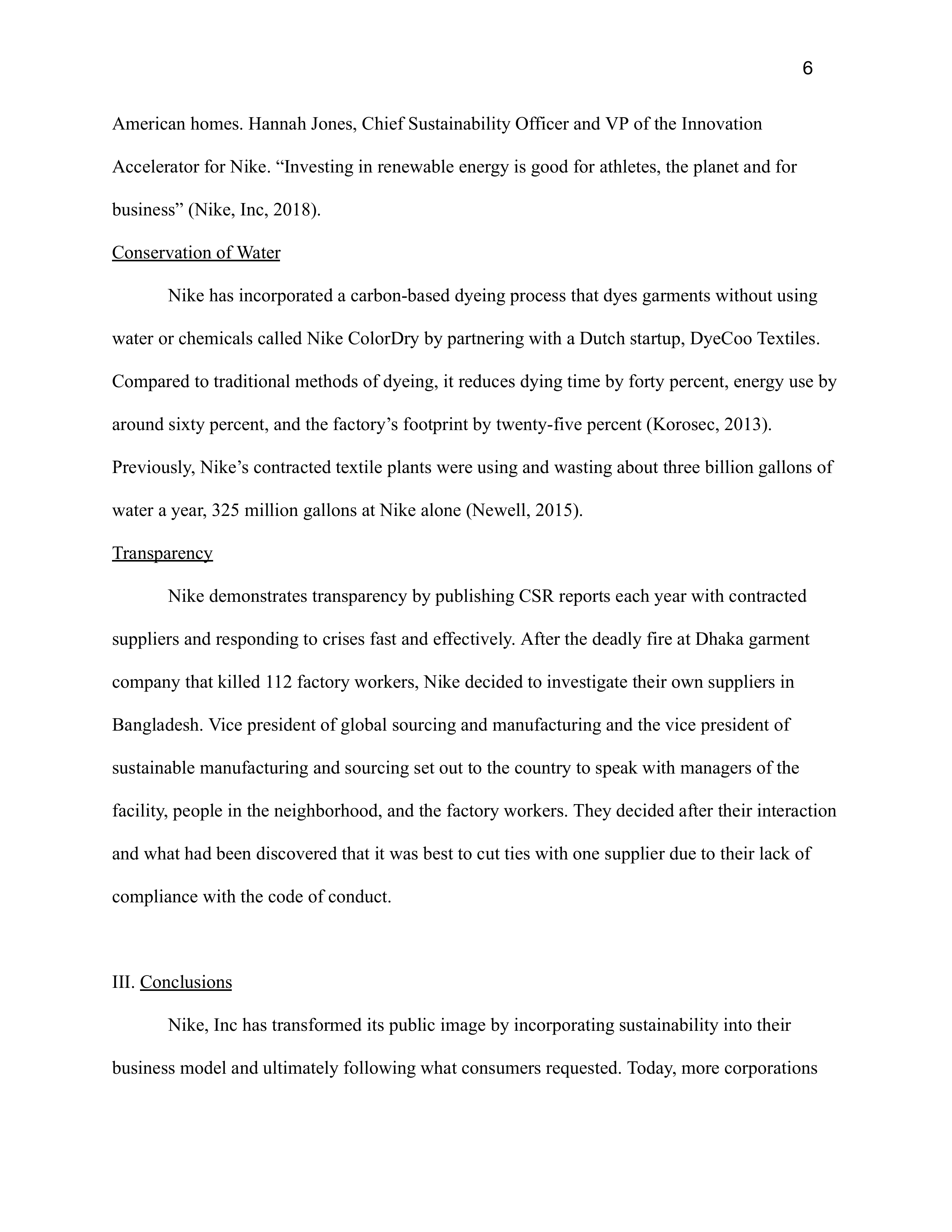 Nike Sustainability Report — page 6