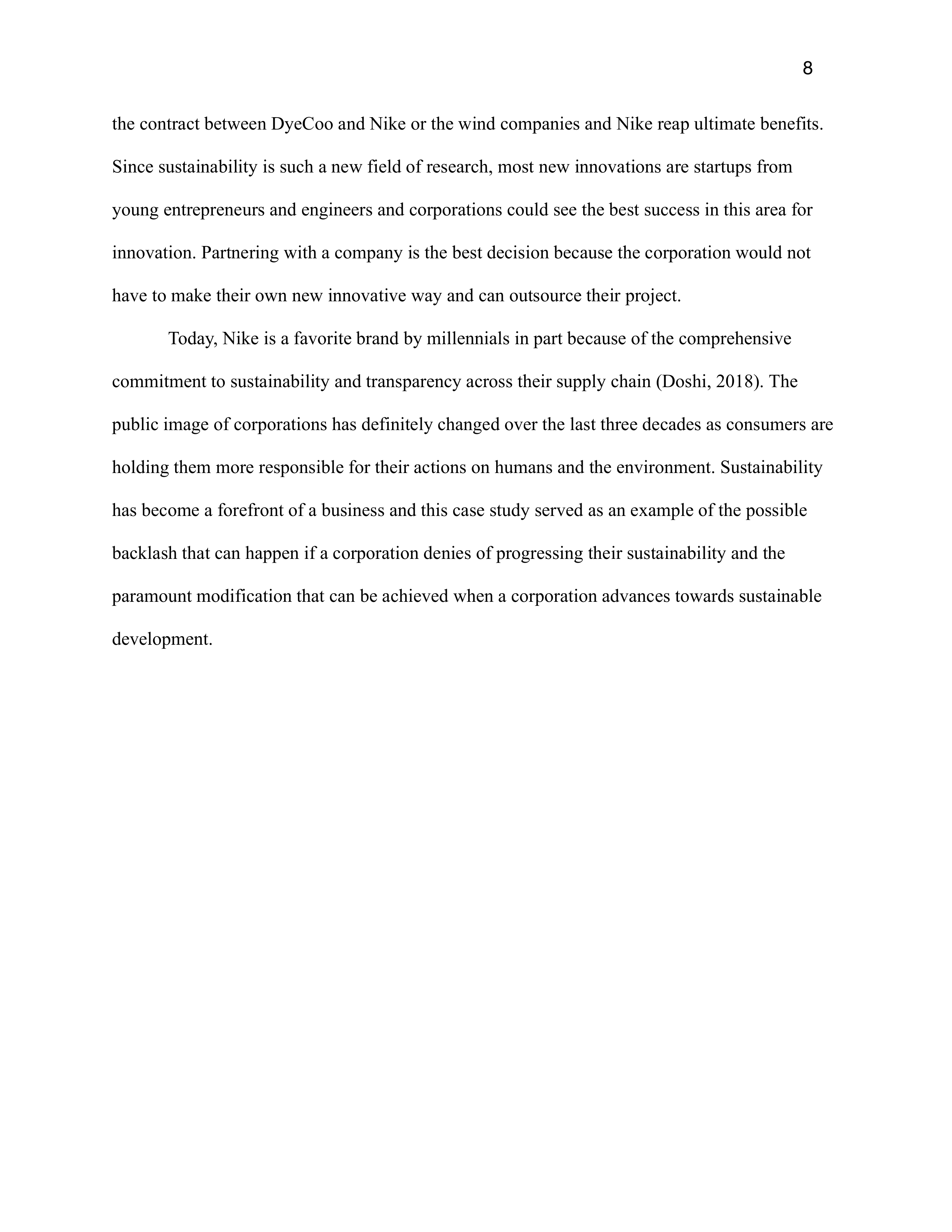Nike Sustainability Report — page 8