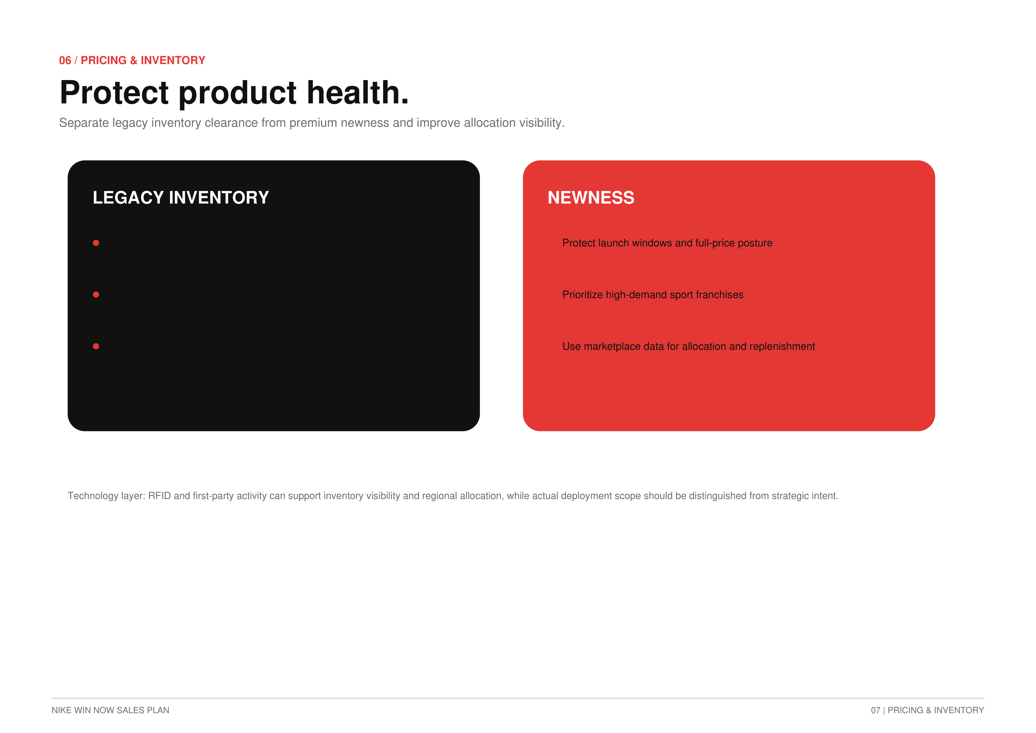 Nike's Win Now Sales Plan — page 7