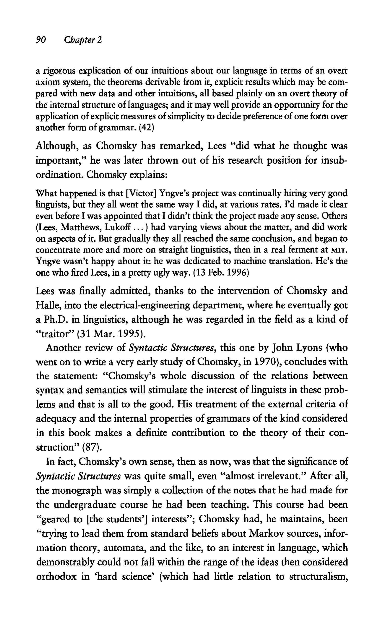 Noam Chomsky A Life of Dissent Biography — page 104