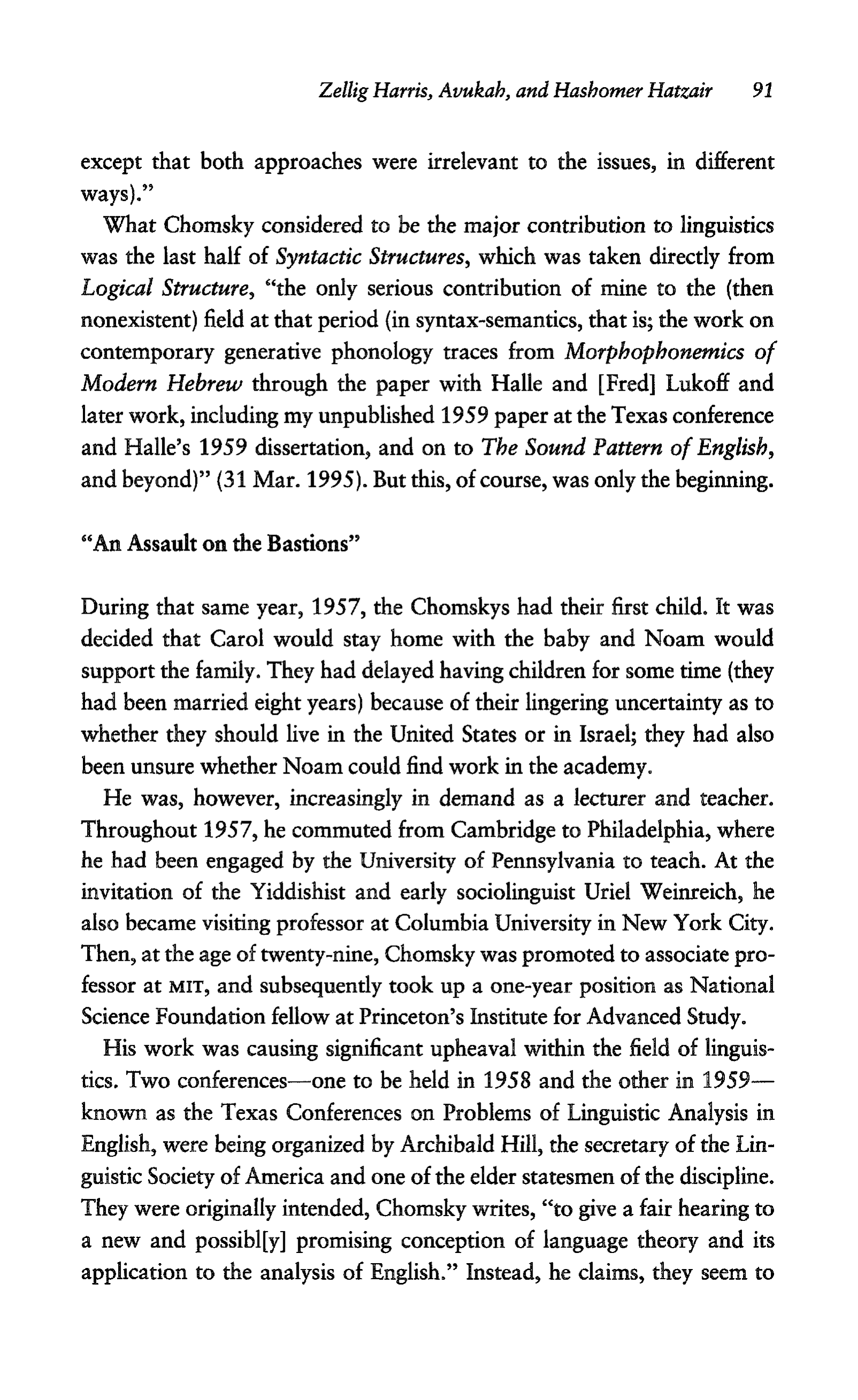 Noam Chomsky A Life of Dissent Biography — page 105