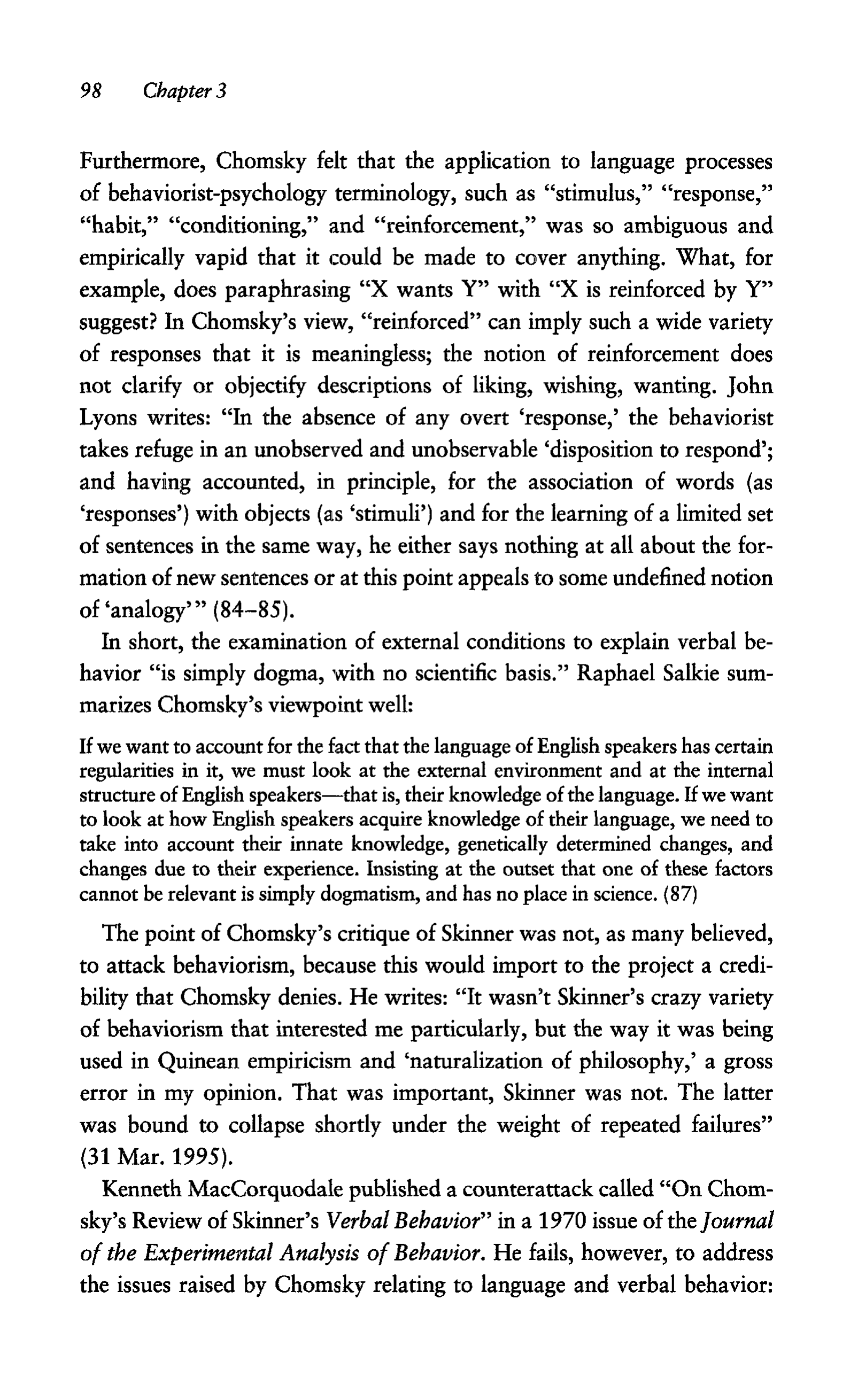 Noam Chomsky A Life of Dissent Biography — page 112