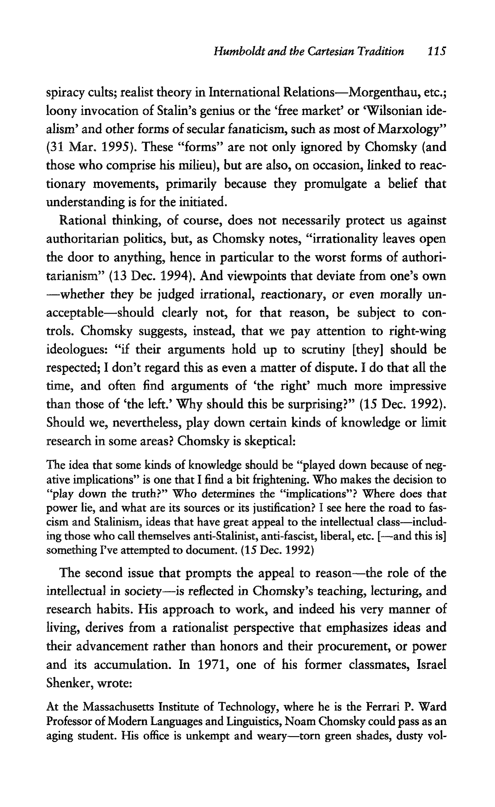 Noam Chomsky A Life of Dissent Biography — page 129
