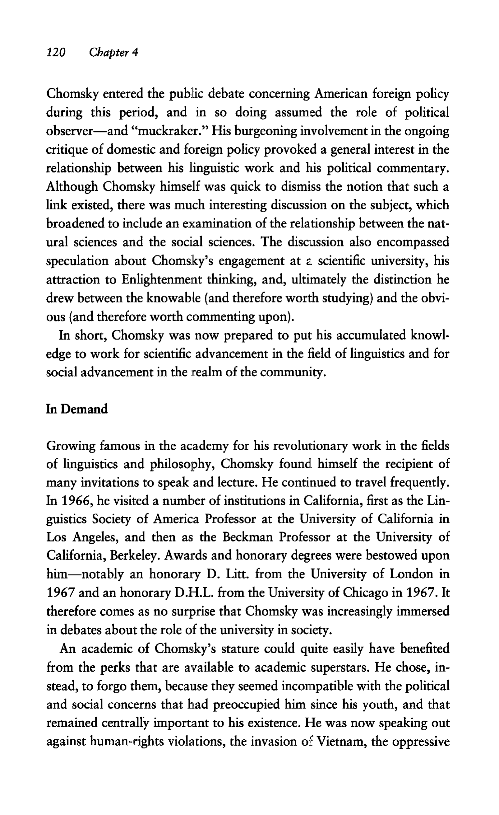 Noam Chomsky A Life of Dissent Biography — page 134