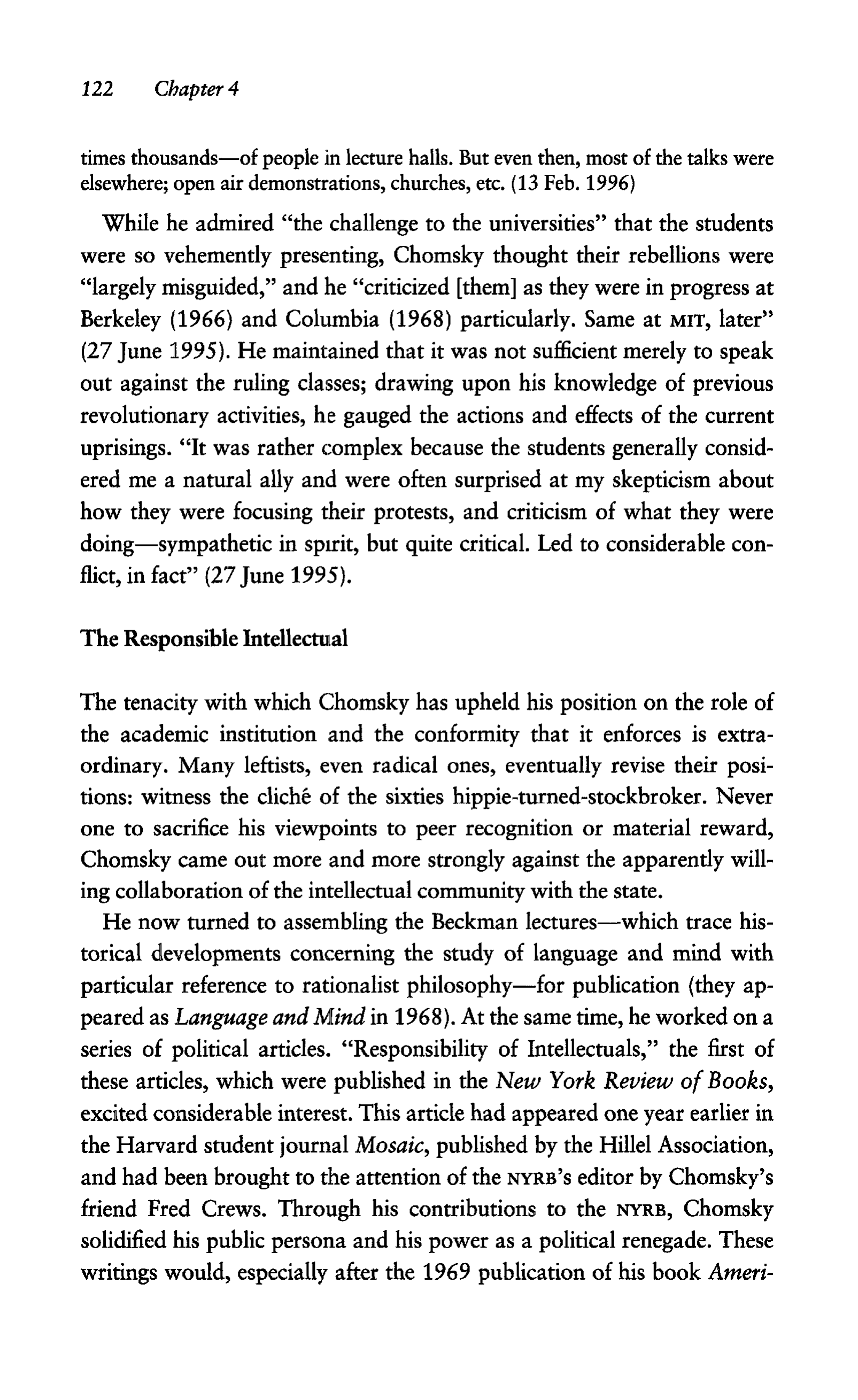 Noam Chomsky A Life of Dissent Biography — page 136