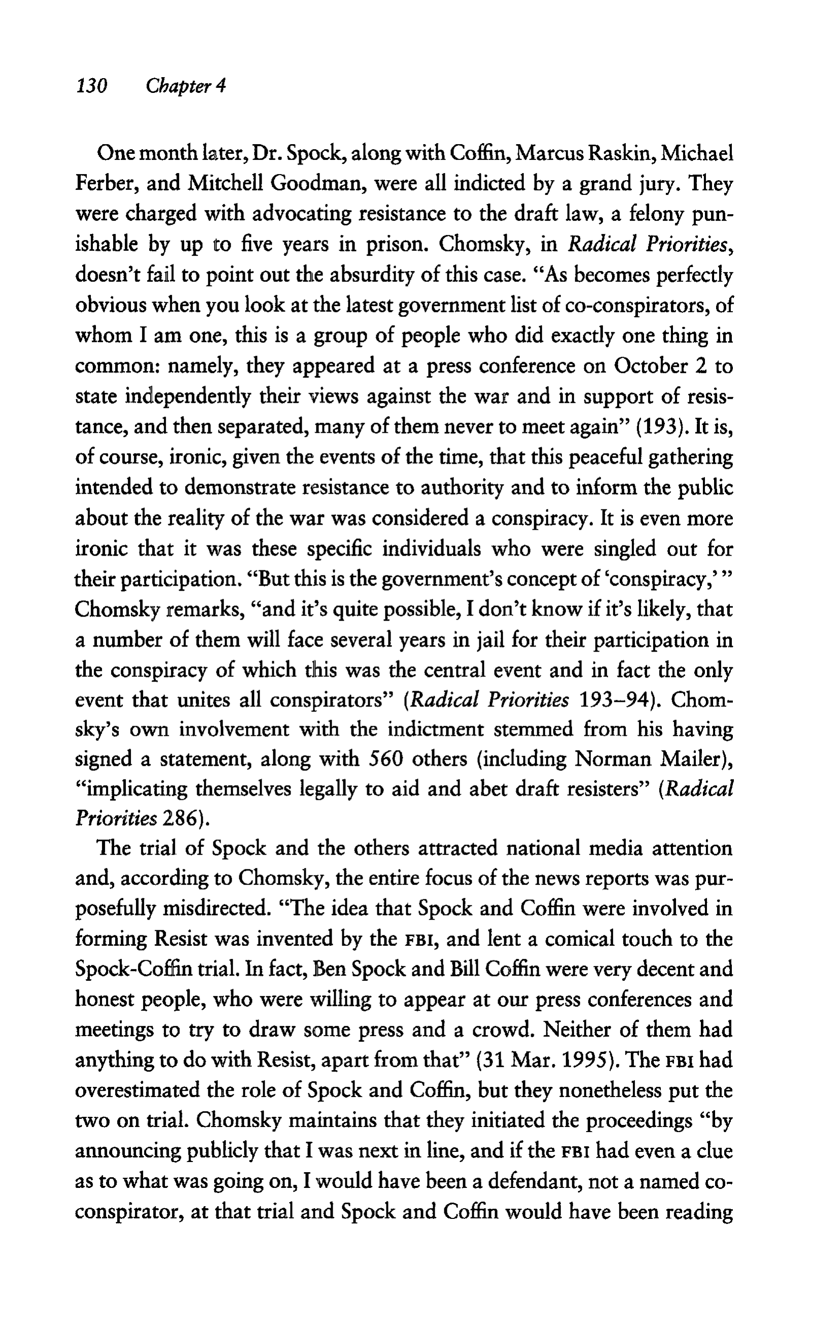 Noam Chomsky A Life of Dissent Biography — page 144