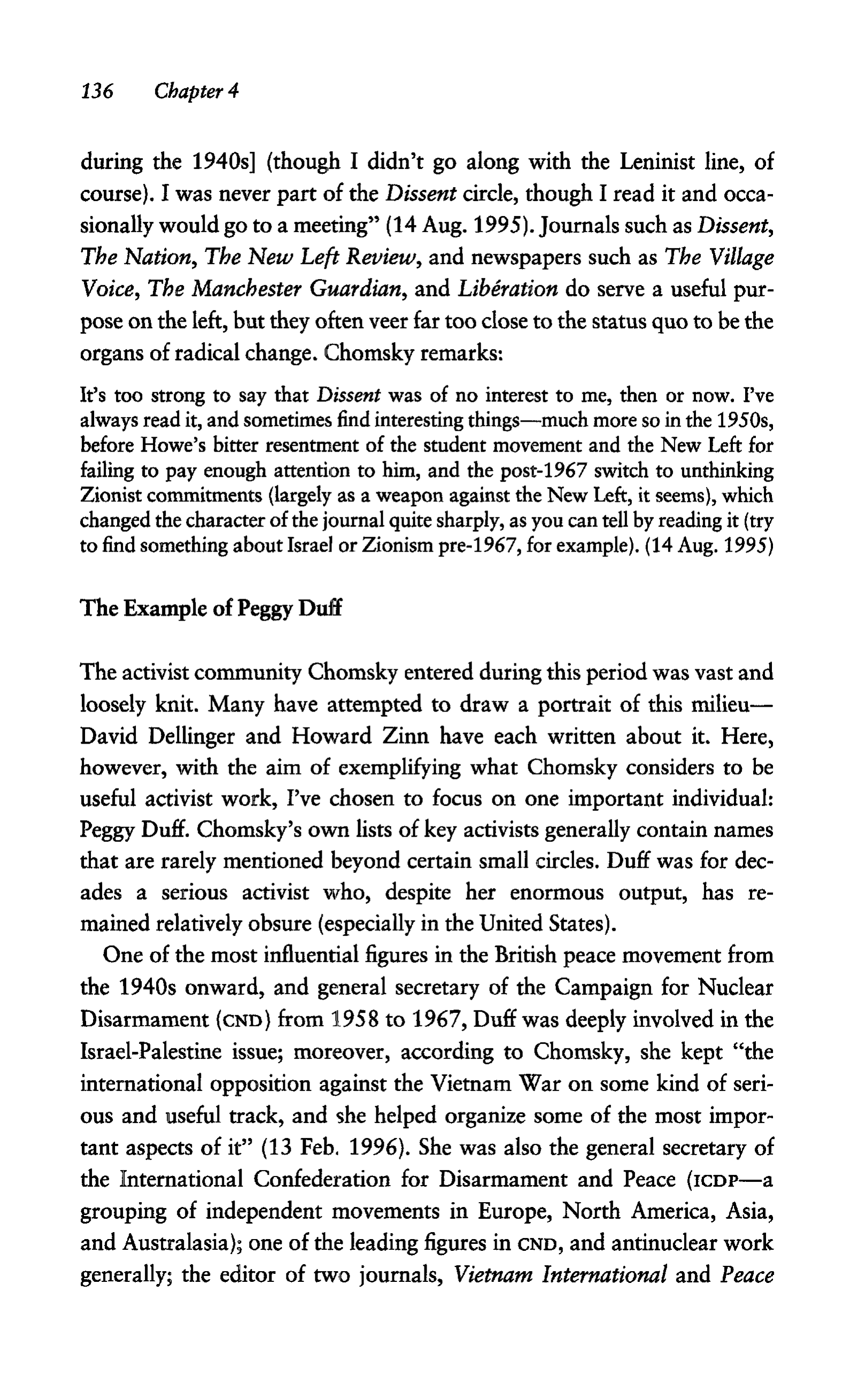 Noam Chomsky A Life of Dissent Biography — page 150